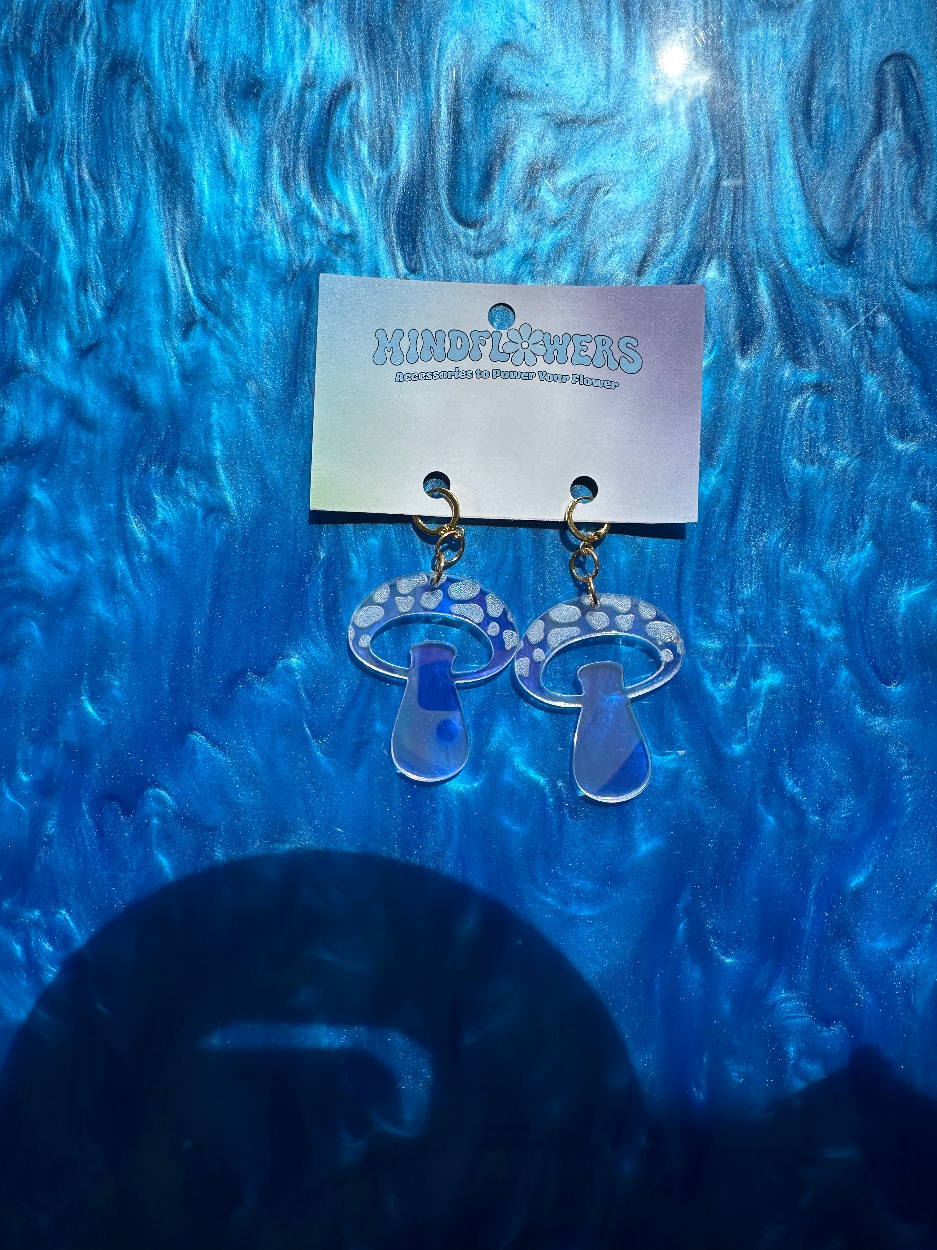 Iridescent MooShroom Dangle Earrings Sample Sale