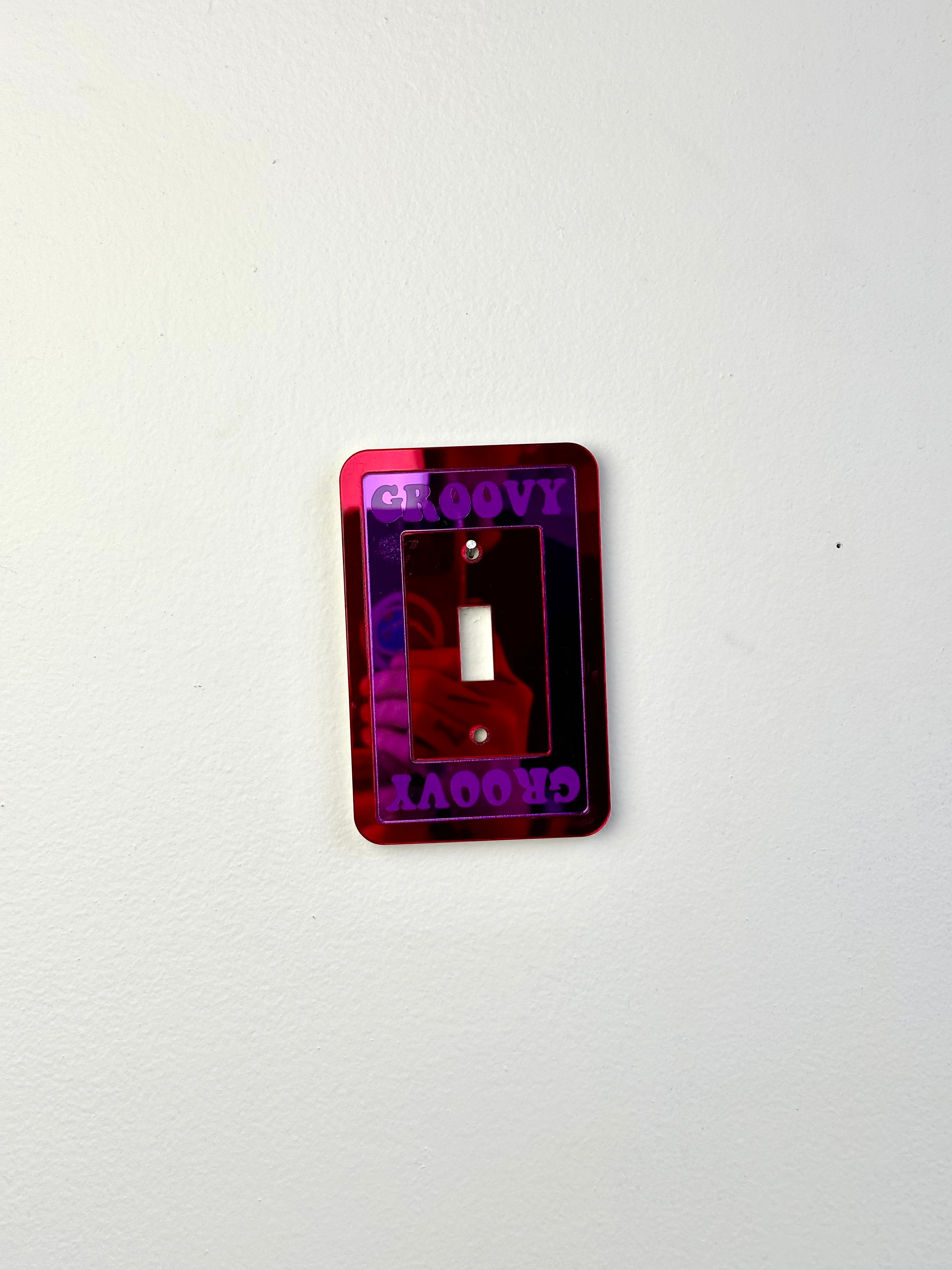 Groovy Engraved Light Switch Cover Sample