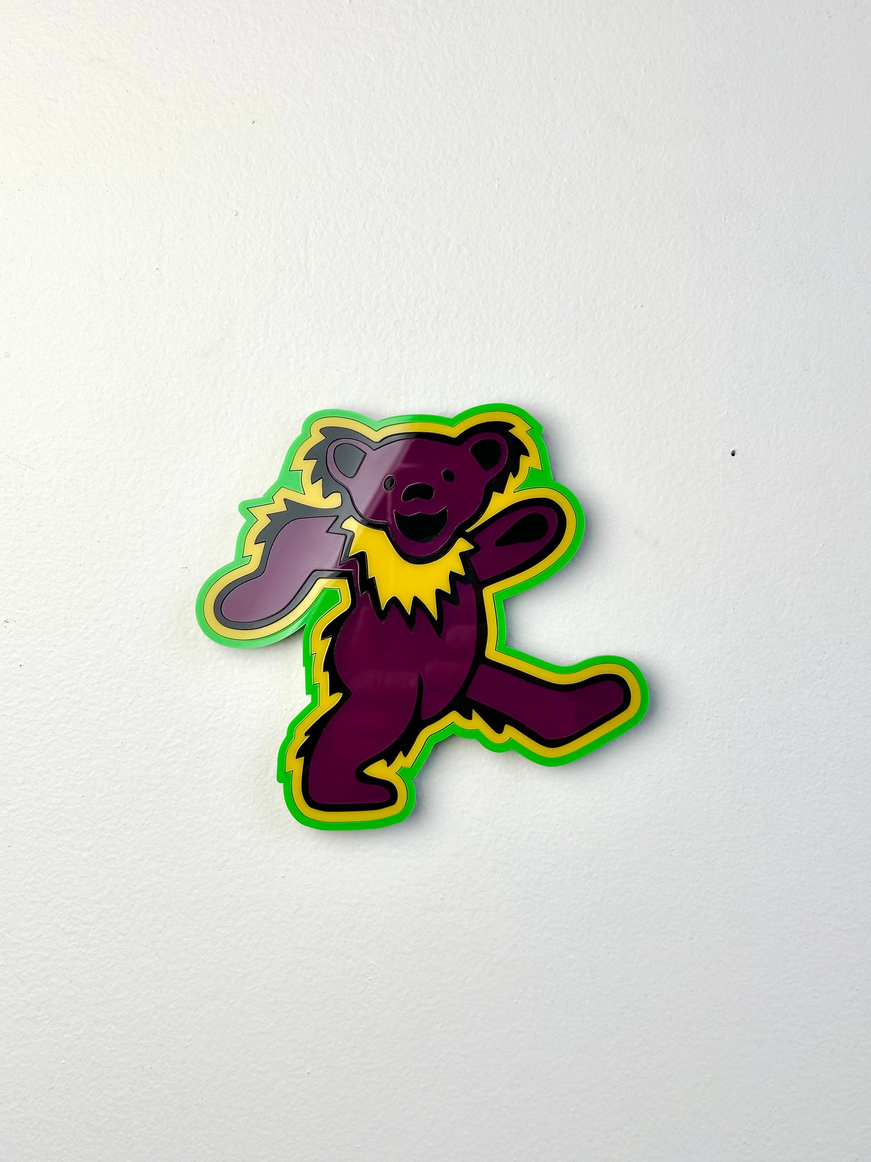 Purple Dancing Bear Wall Art Sample