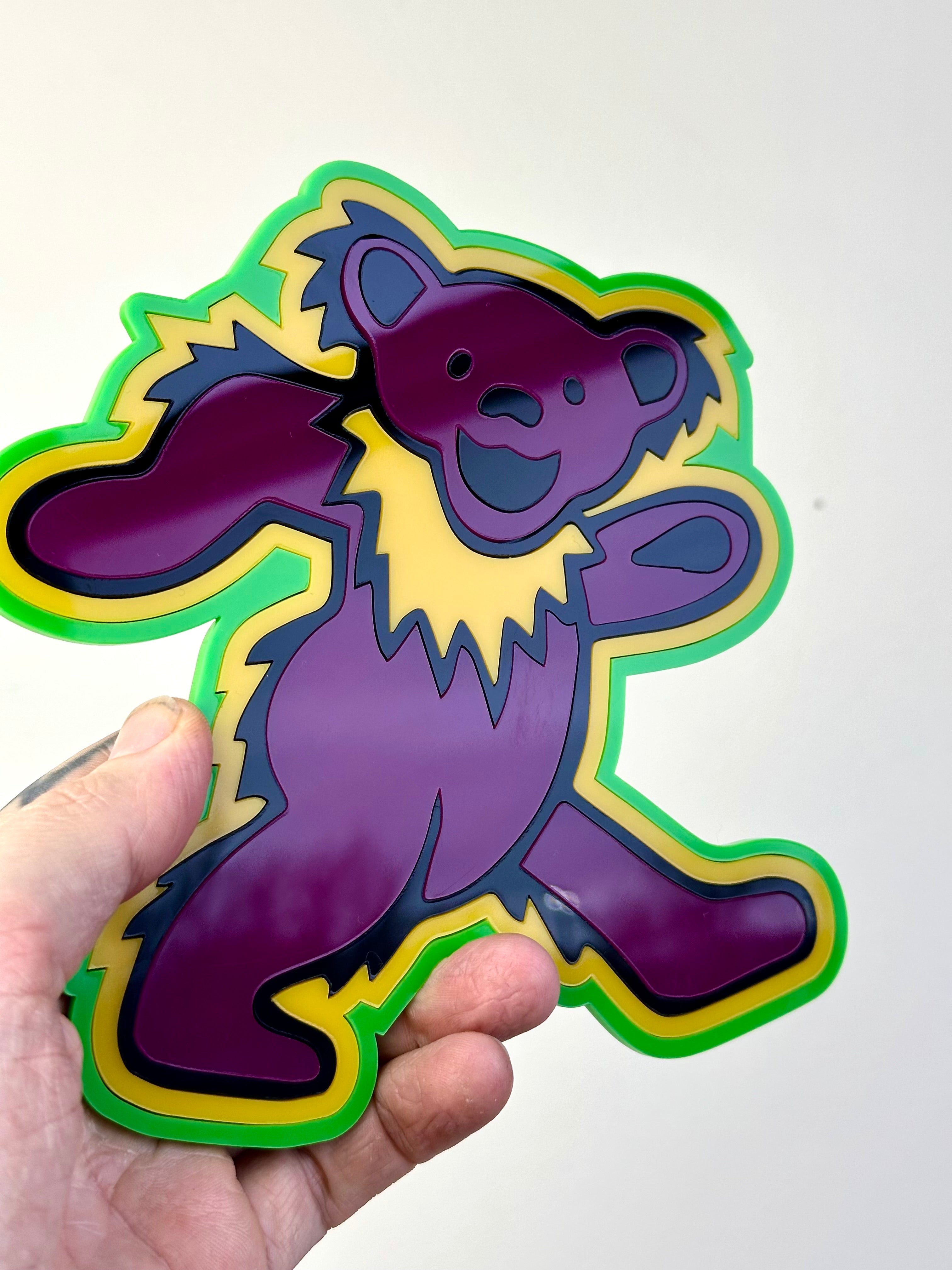 Purple Dancing Bear Wall Art Sample