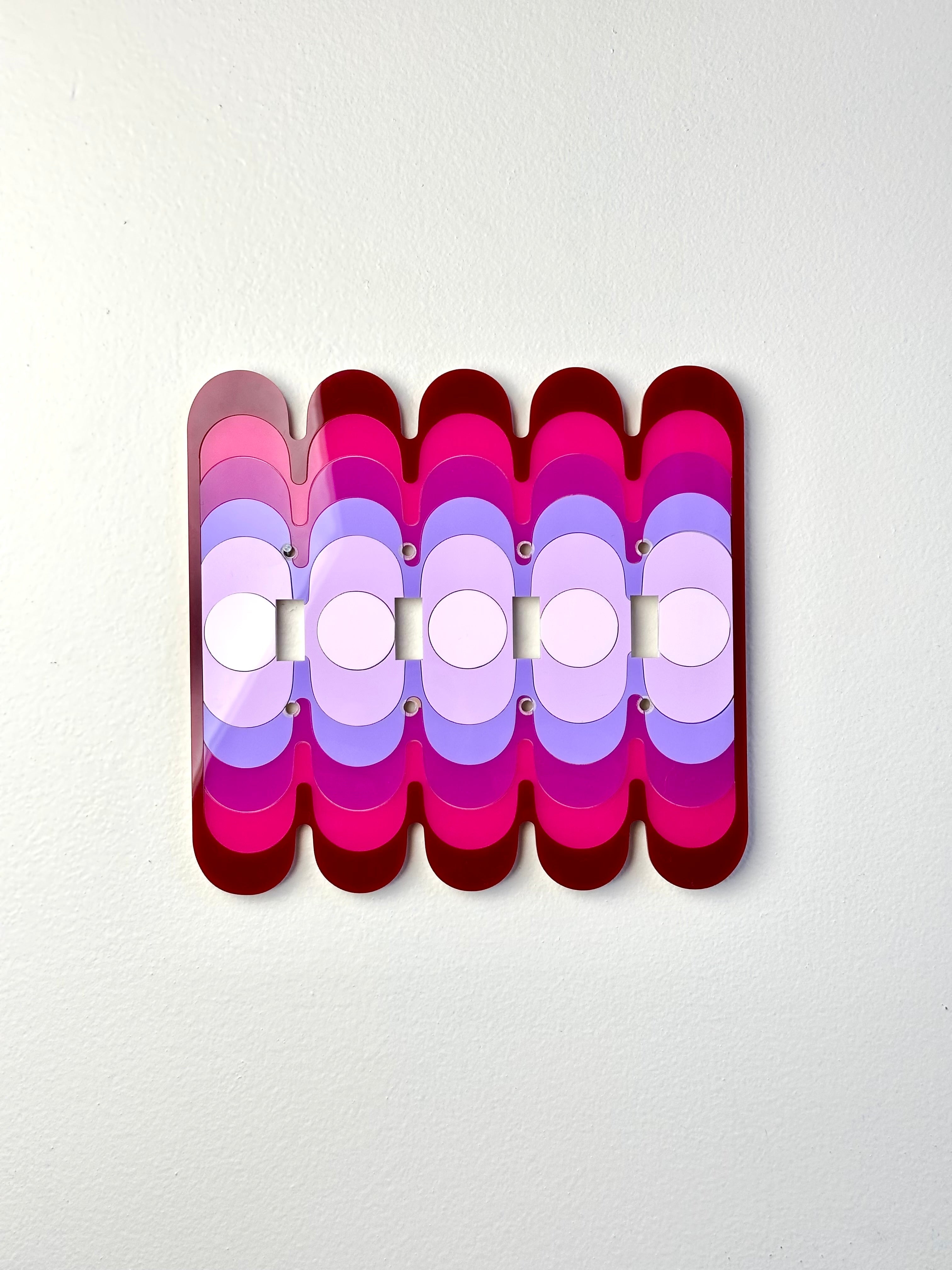 Purple & Pink Vibe Quad Light Switch Sample