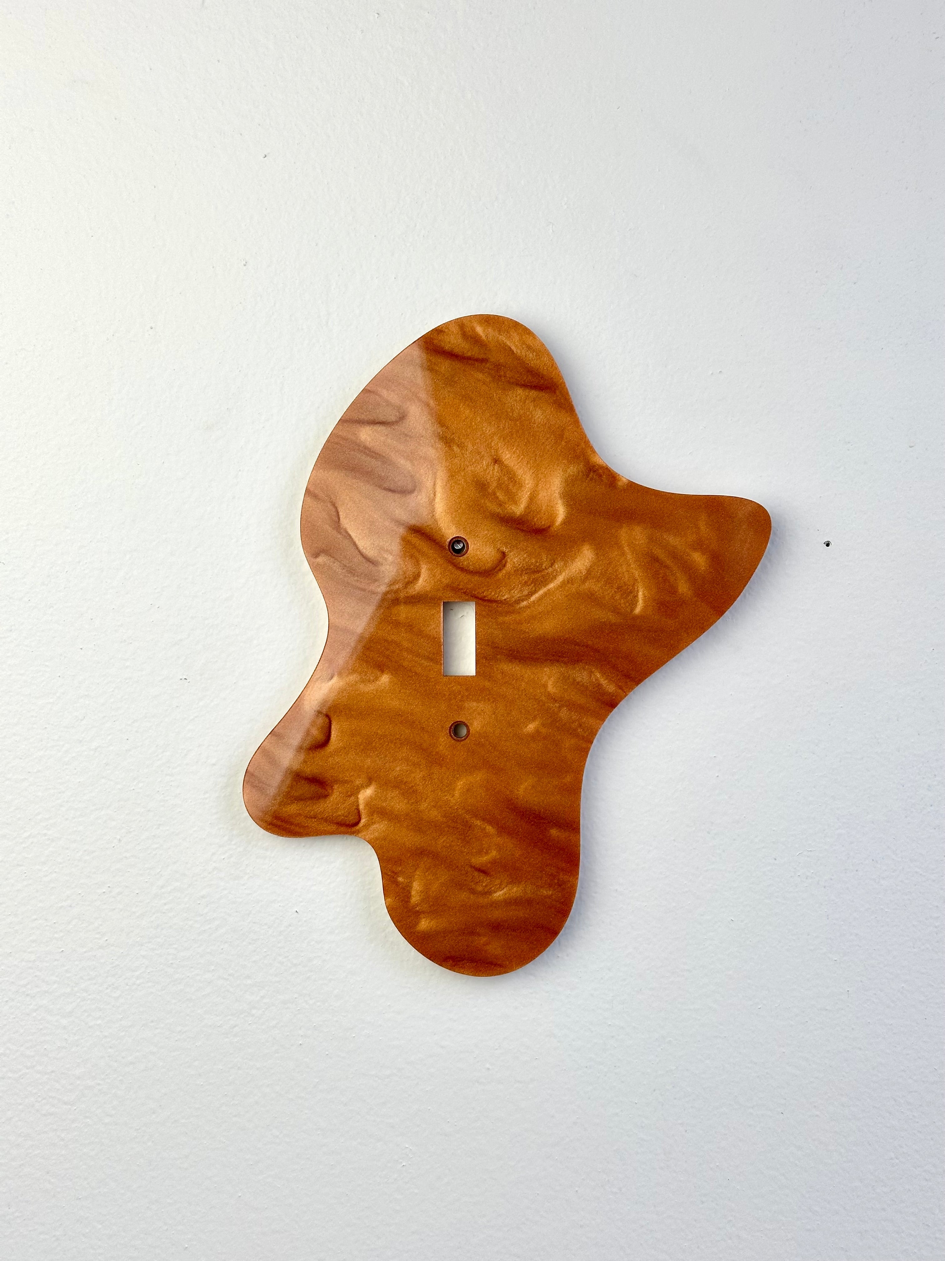 Brown Marble Blob Light Switch Cover Sample