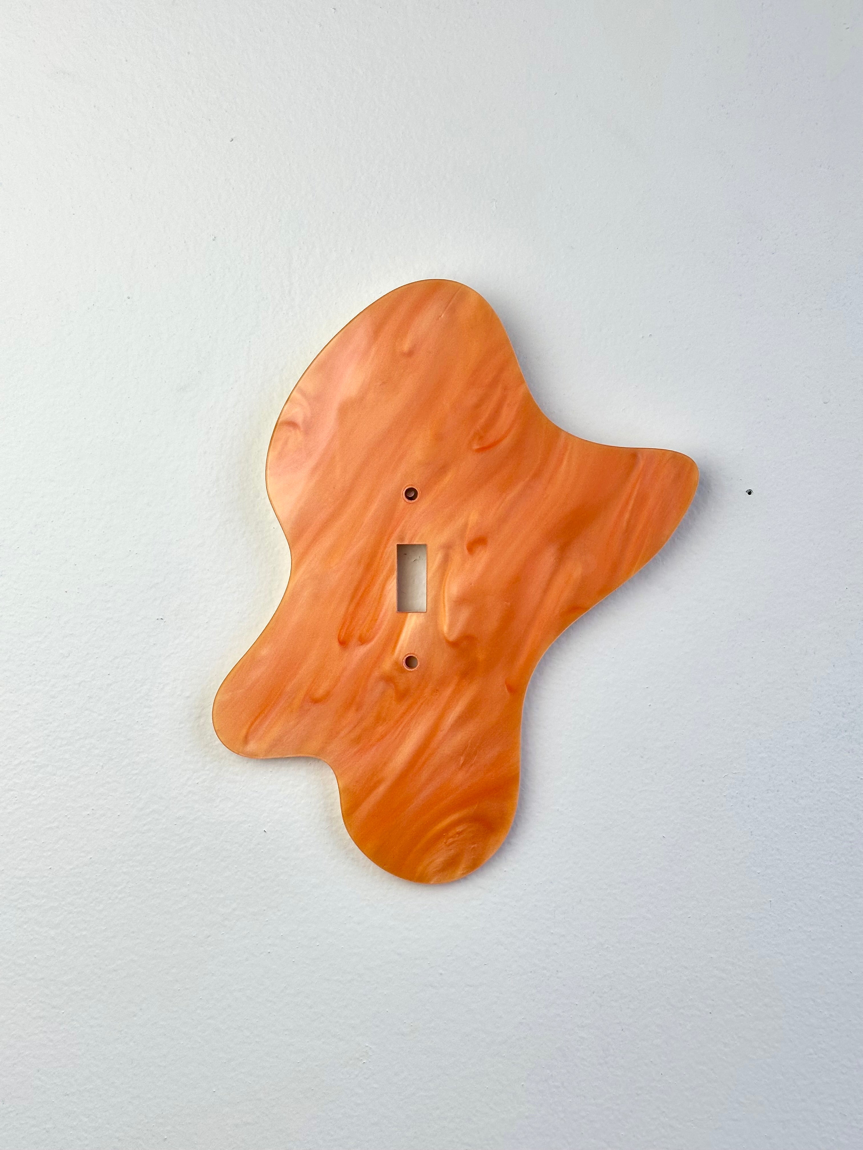 Orange Pearl Blob Light Switch Cover Sample