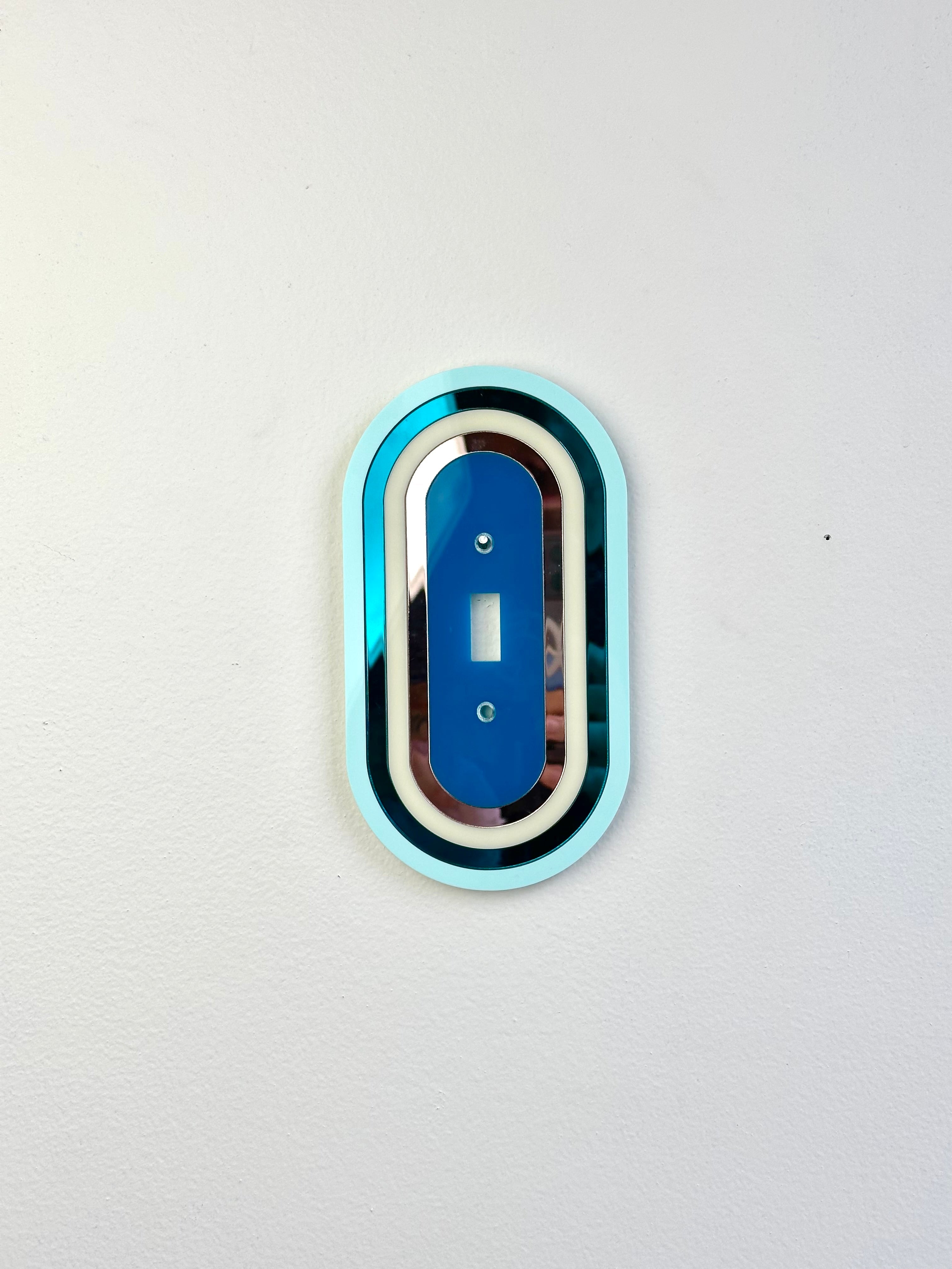 Teal & Rose Gold Layered Portal Light Switch Sample