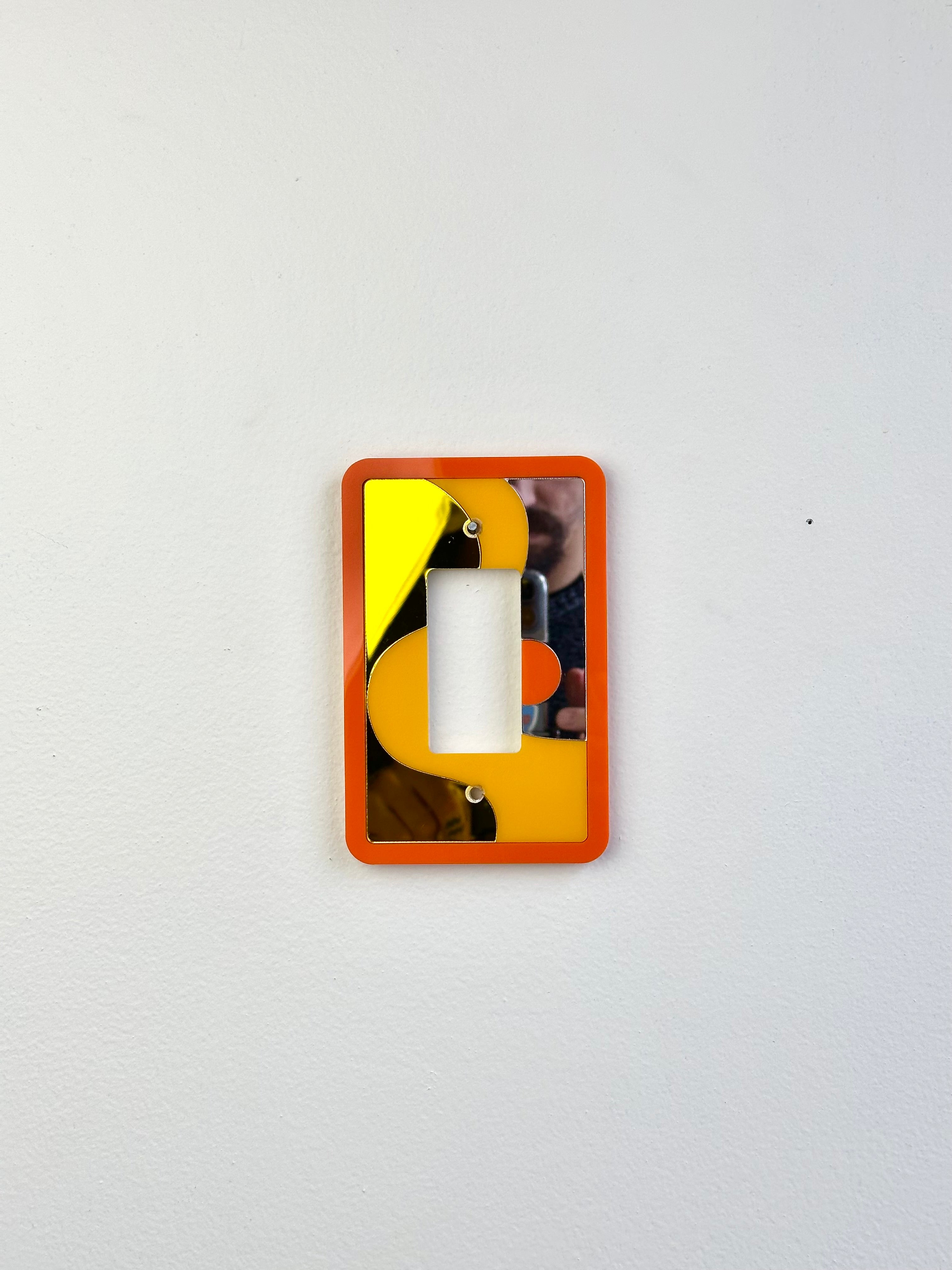 Orange & Yellow Wave Light Switch Cover Sample