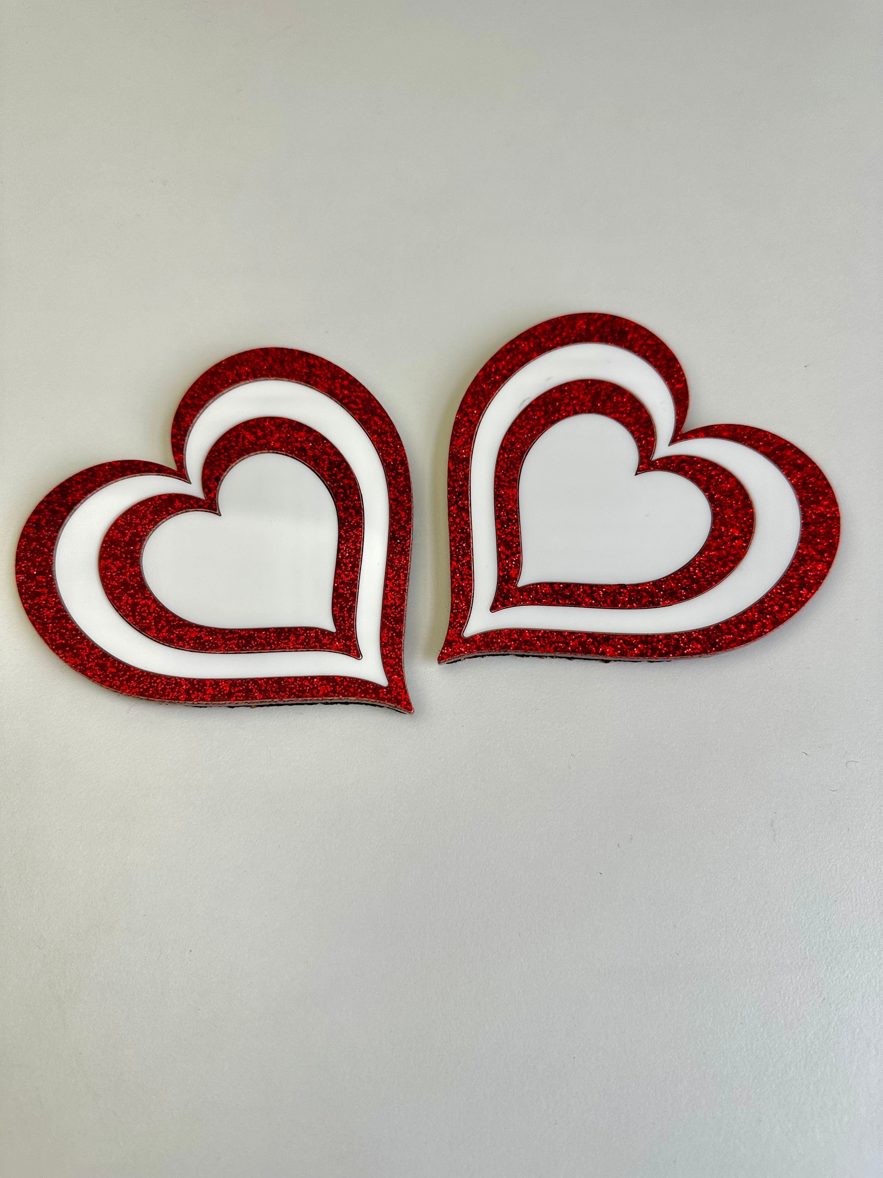 Layered Heart Coaster 2 Pack Sample