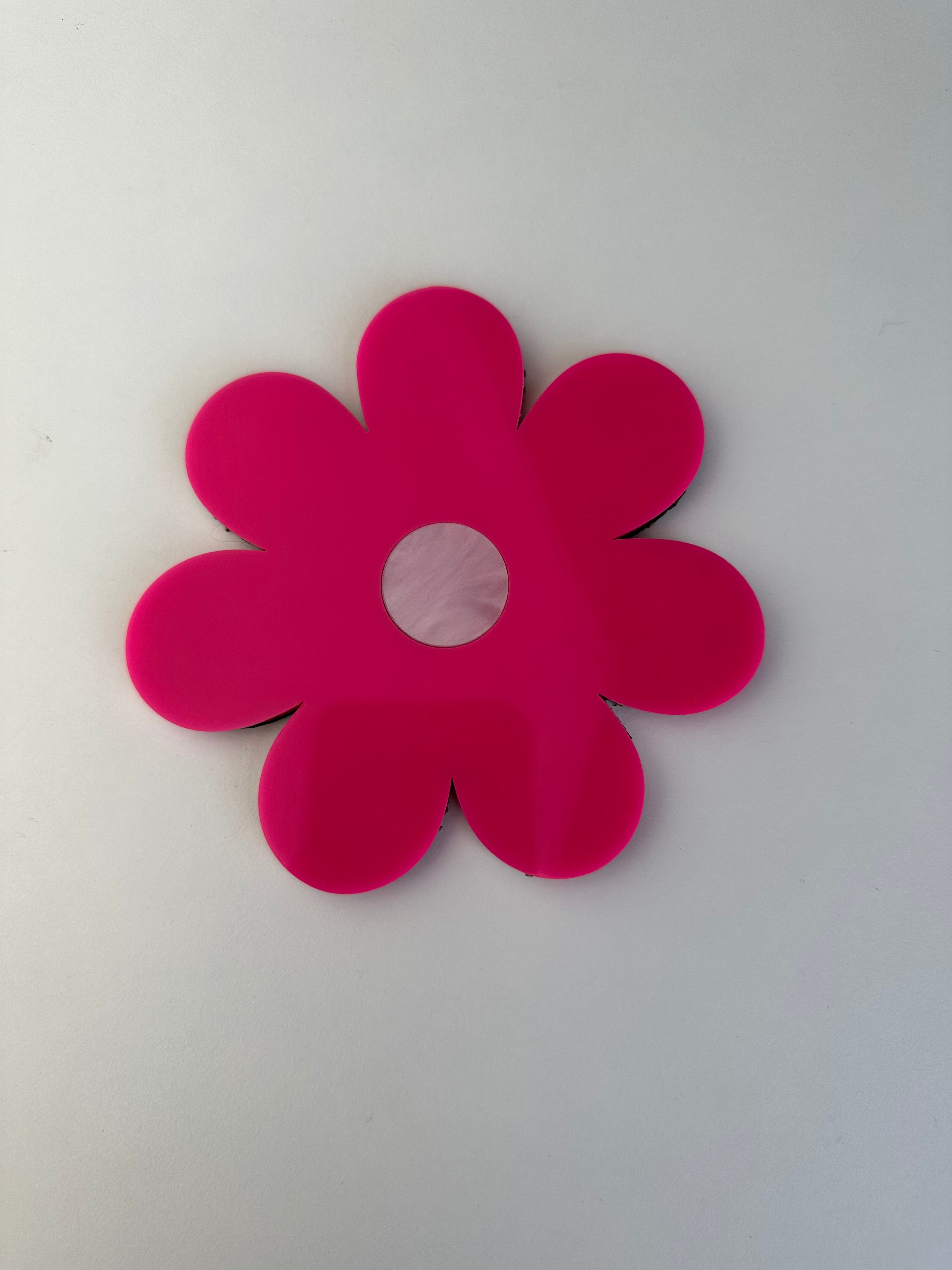 Hot Pink Single Daisy Coaster Sample