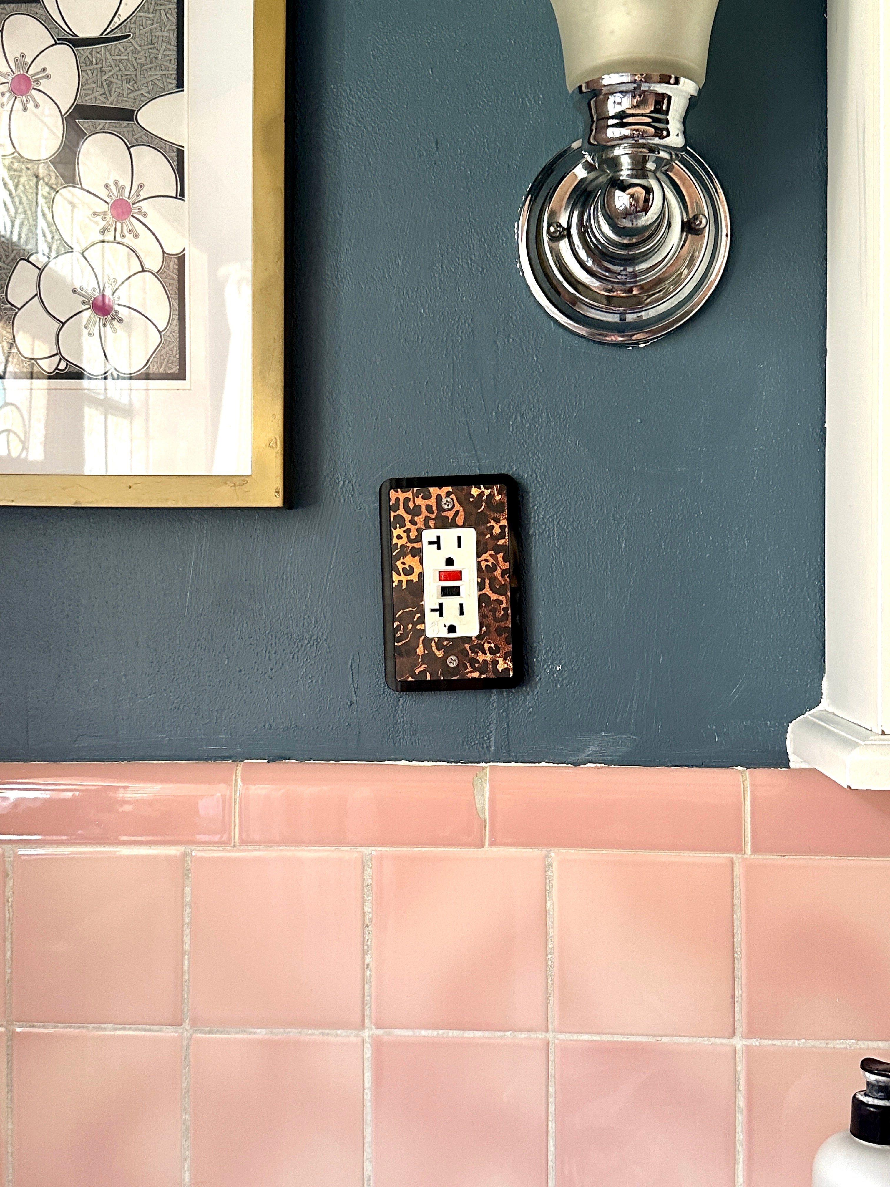 Golden Leopard Print Light Switch Cover