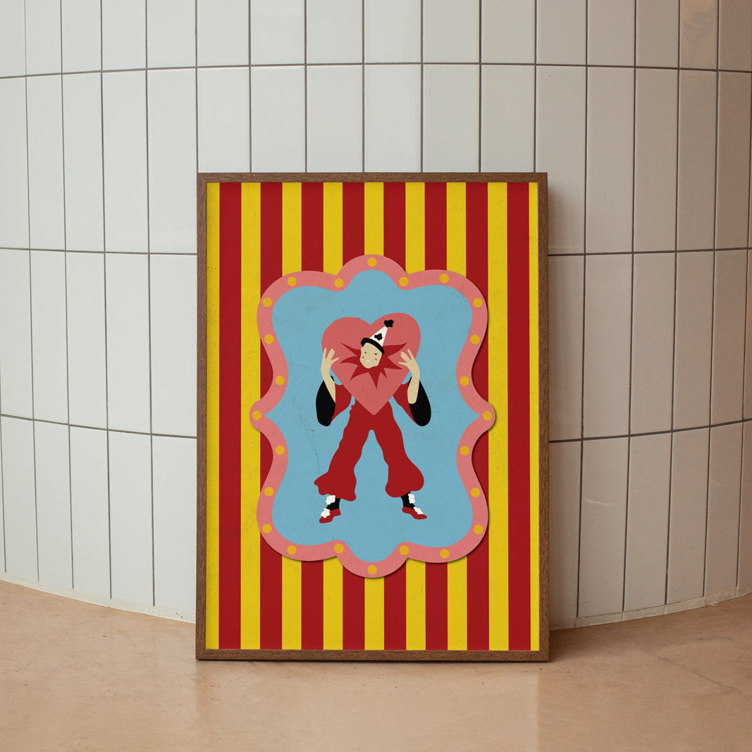 Lonely Lover Circus Design Vertical Poster