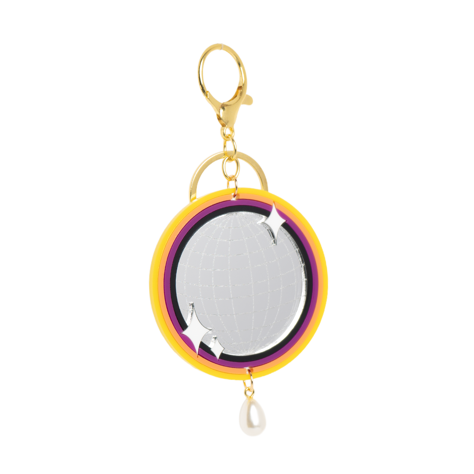 Layered Disco Ball Bag Charm