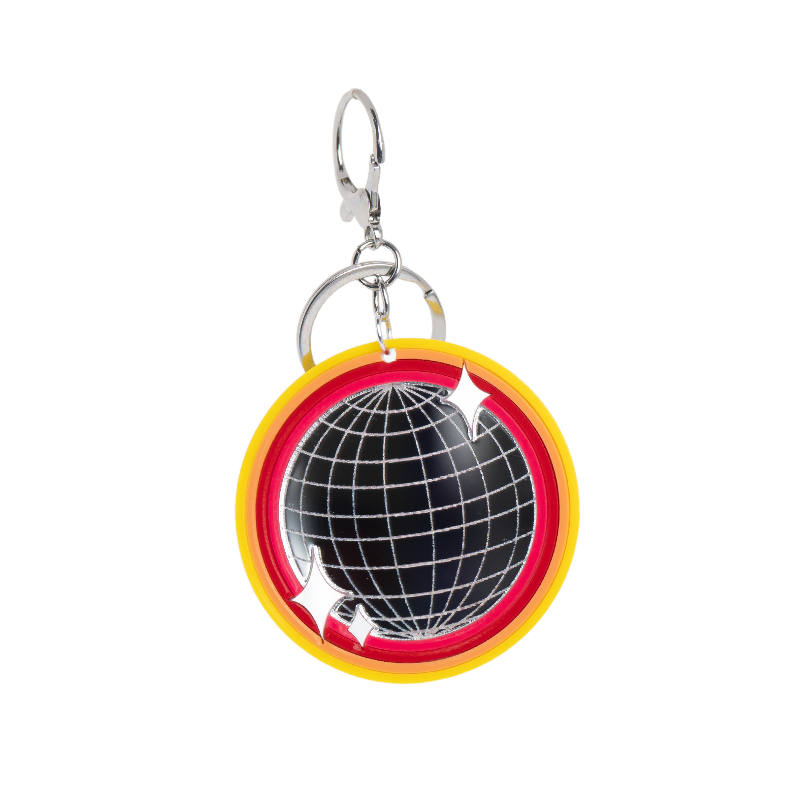 Layered Disco Ball Bag Charm