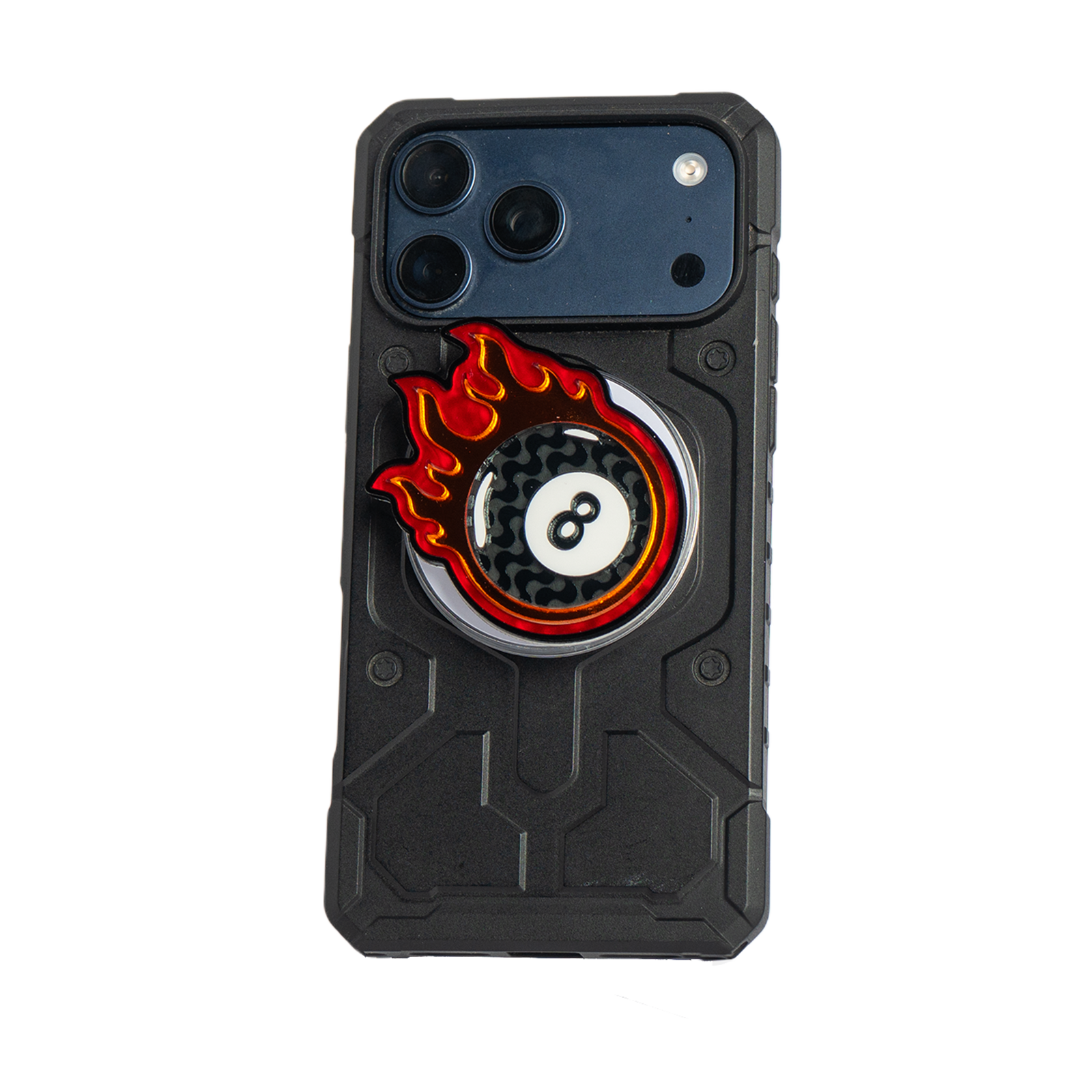 Flaming 8 Ball MagSafe Phone Charm