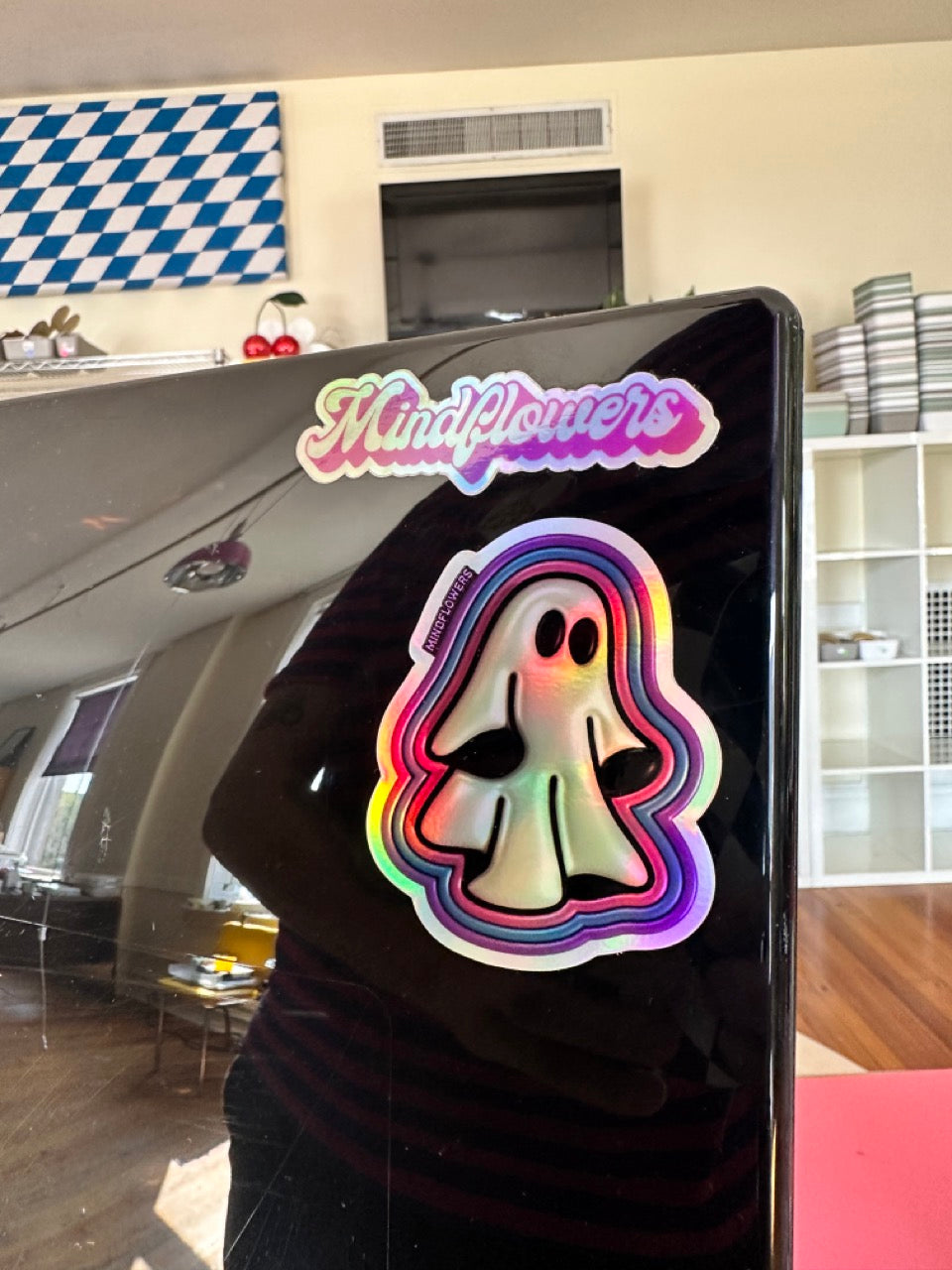 Friendly Ghost Holographic Vinyl Sticker