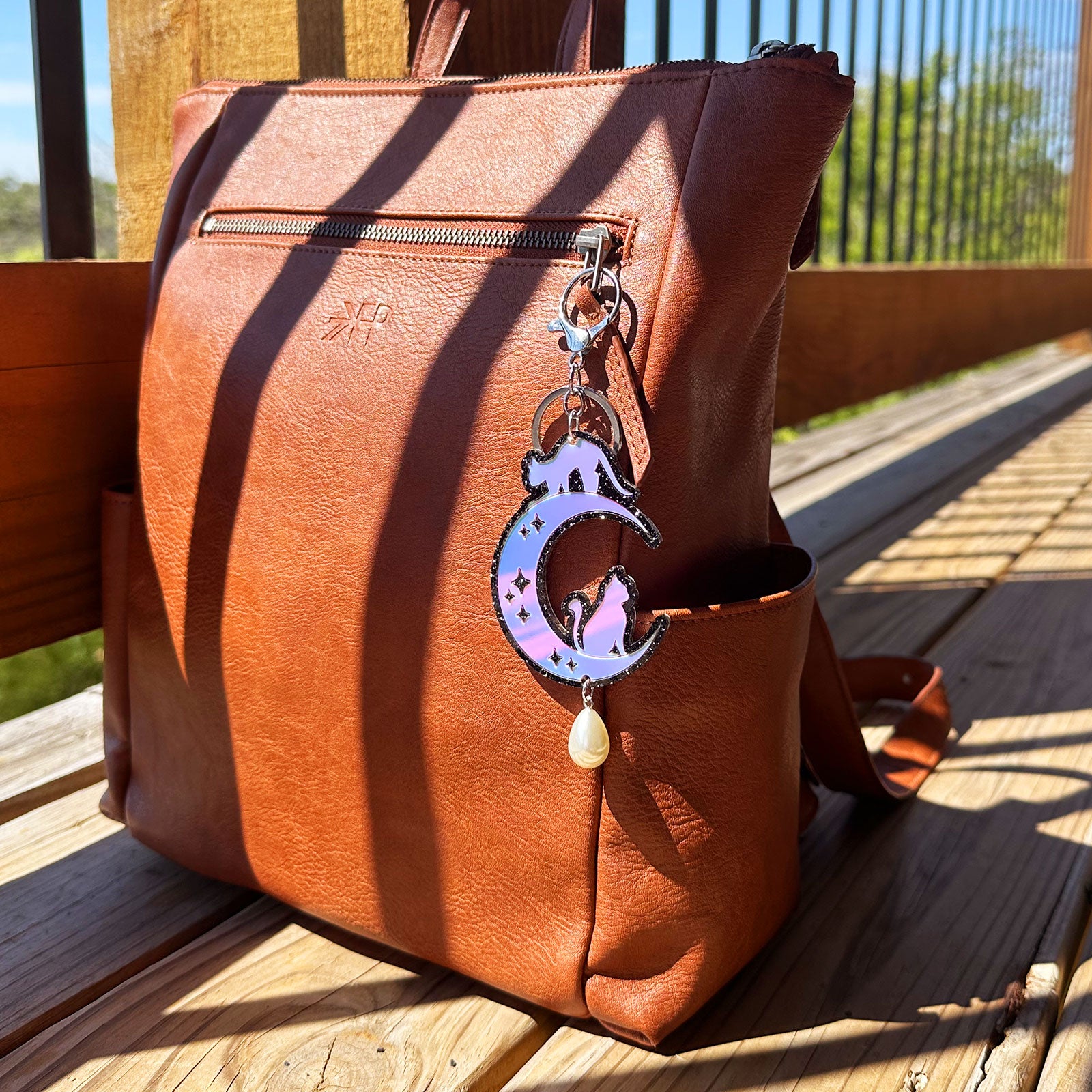Meow at the Moon Bag Charm