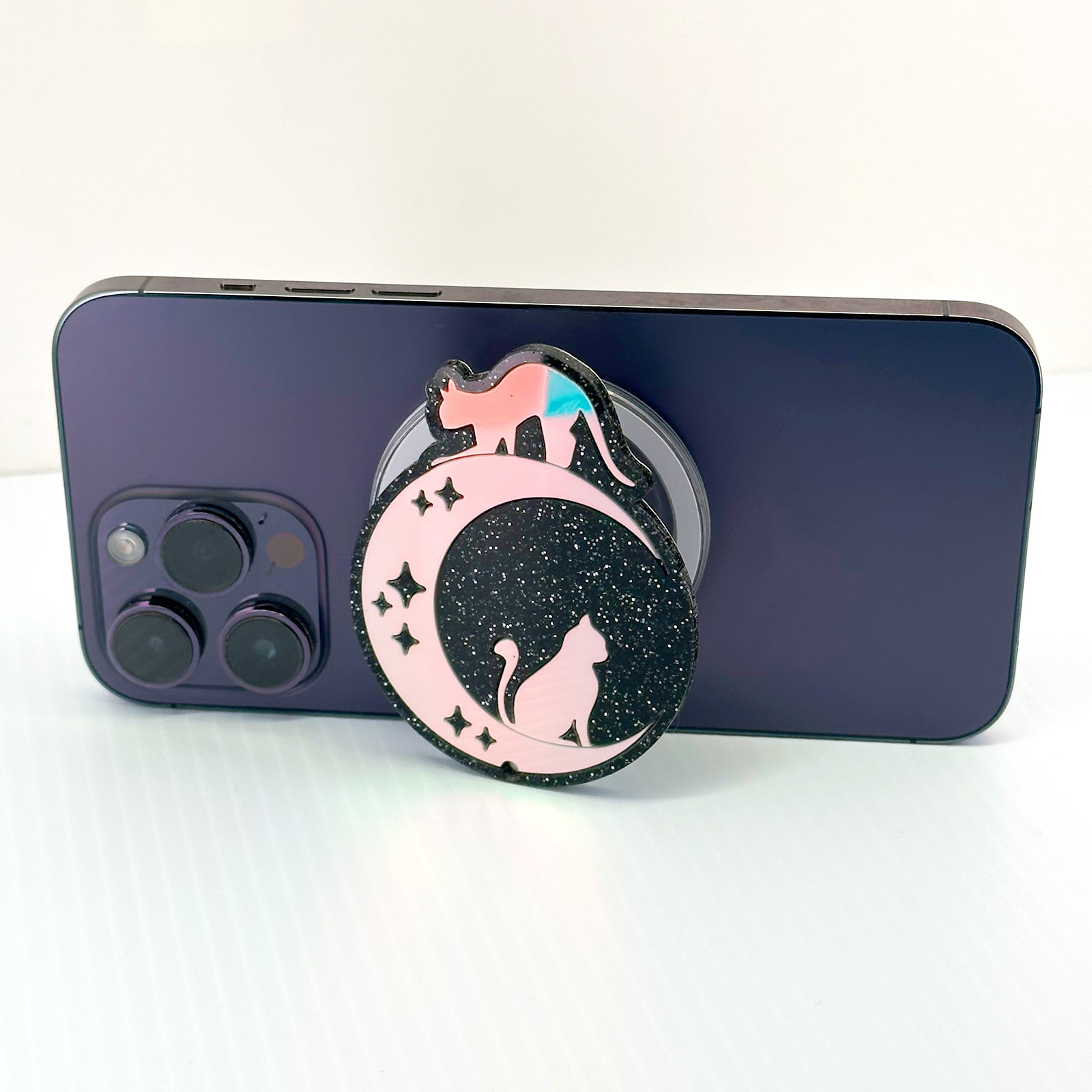 Meow at the Moon Phone Charm