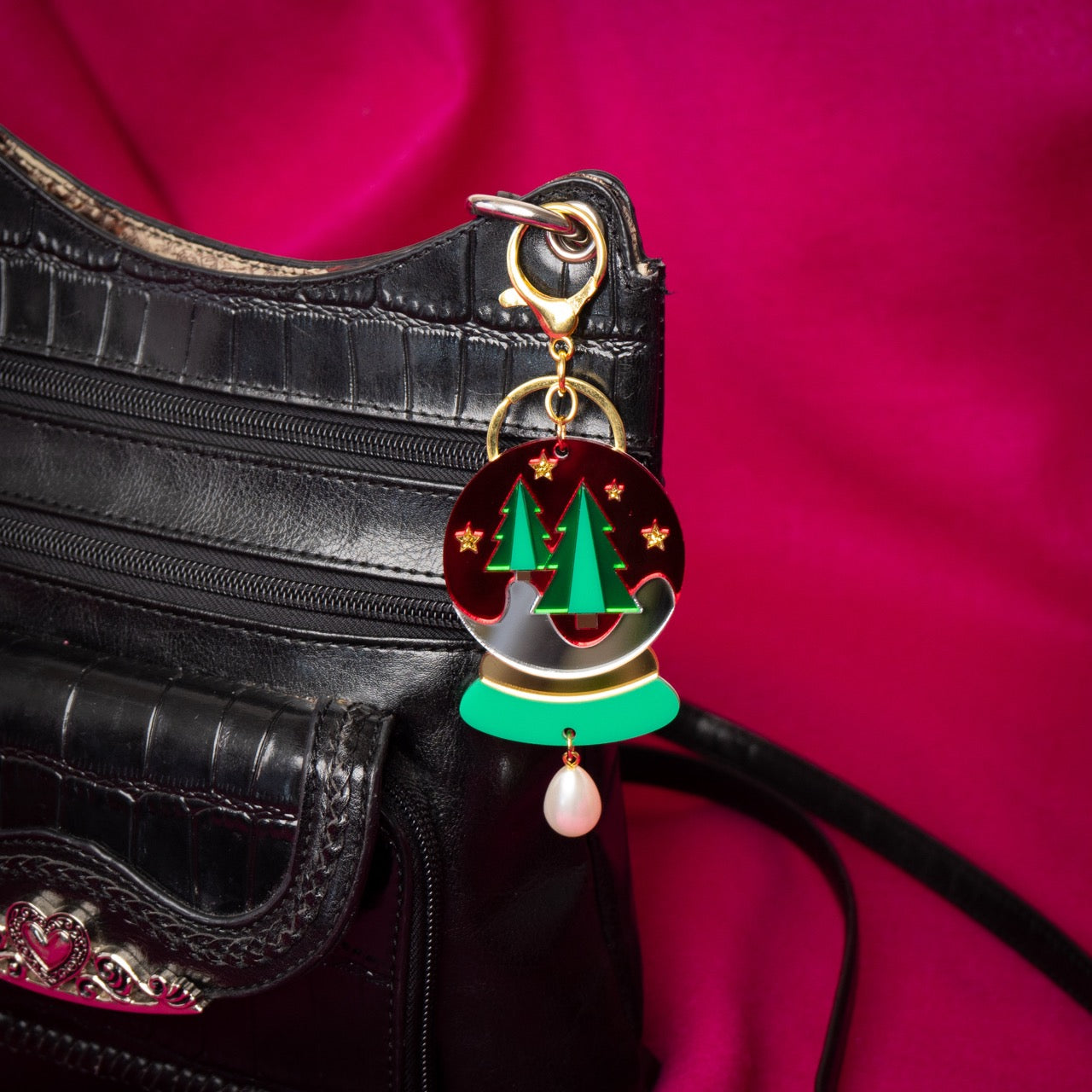 Snow Globe Bag Charm