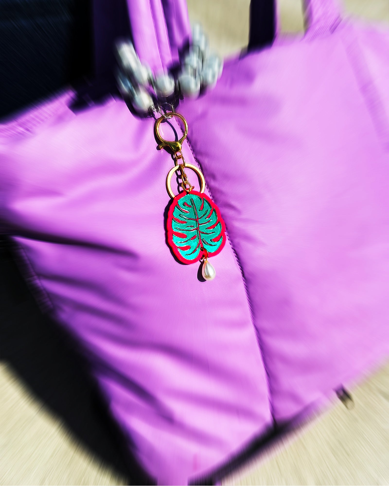 Monstera Bag Charm