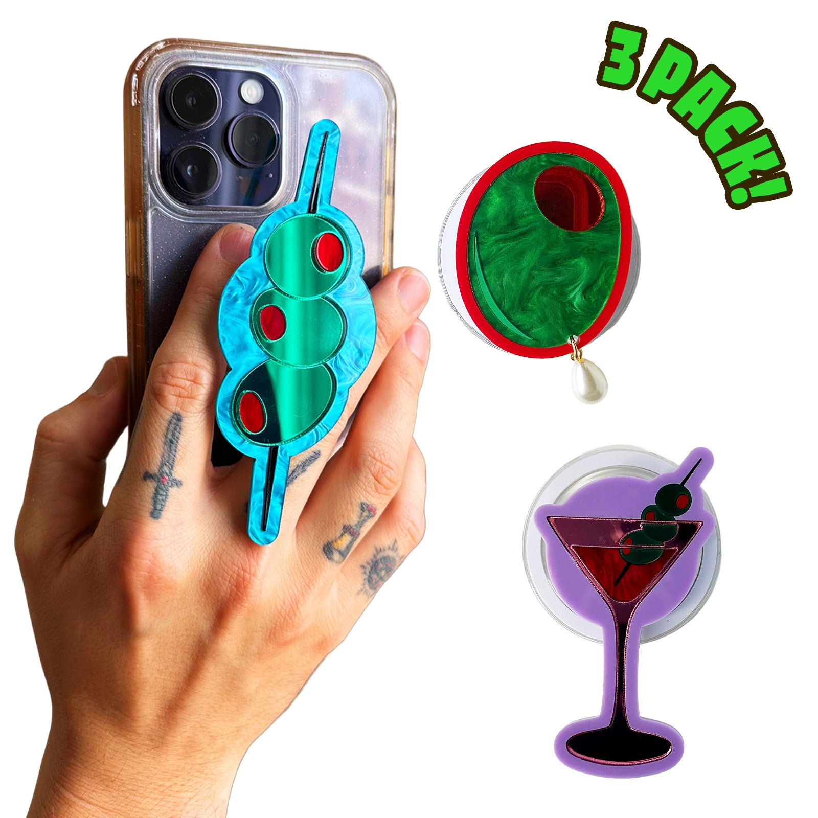 Olive Girl MagSafe Phone Charm Pack of 3