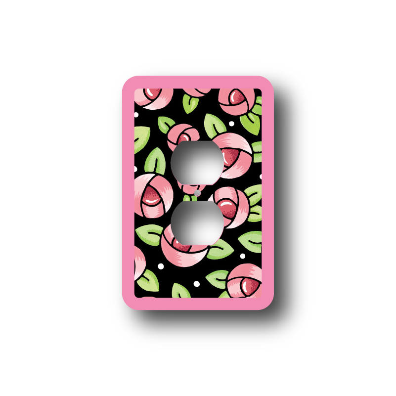 Flower Print Outlet Cover