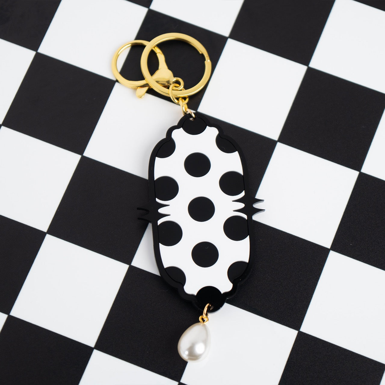 Pointed Polka Dot Bag Charm