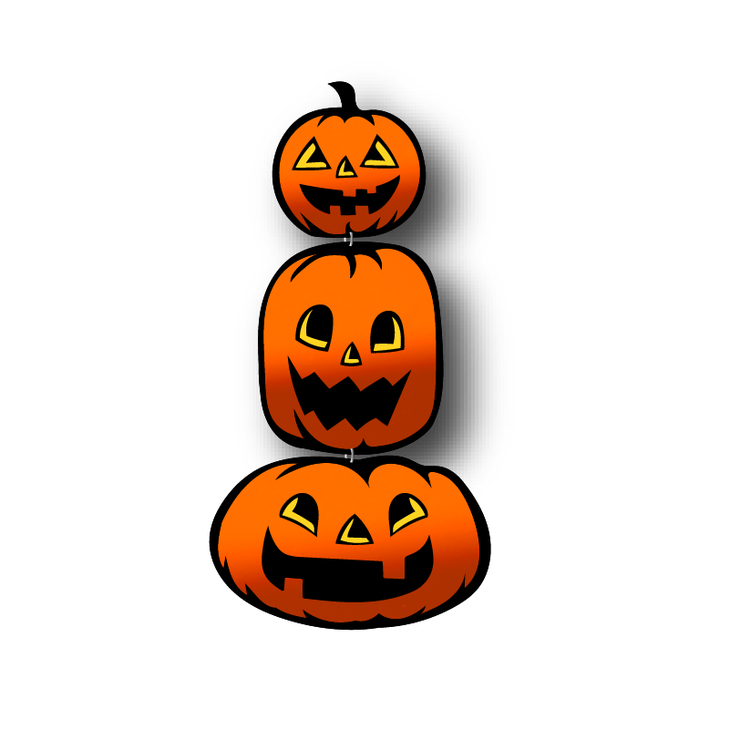 Pumpkin Stack Wall Chain