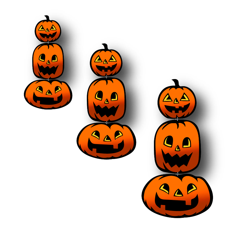 Pumpkin Stack Wall Chain