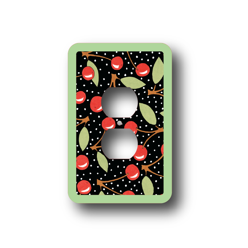 Cherry Print Outlet Cover