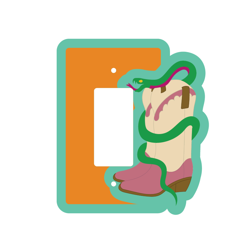 MindFlowers:Snake In My Boot Light Switch Cover