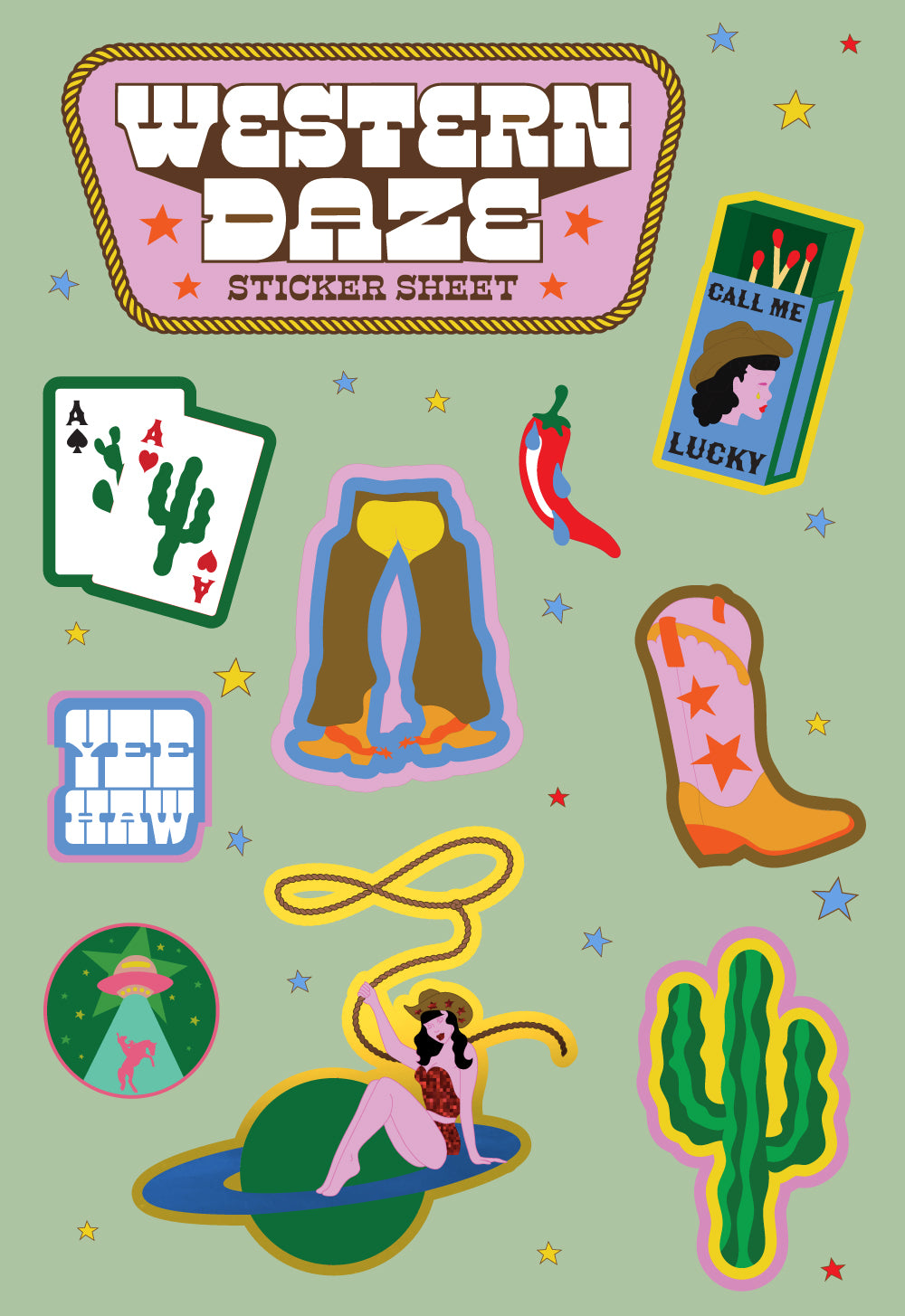 Western Daze Sticker Sheet