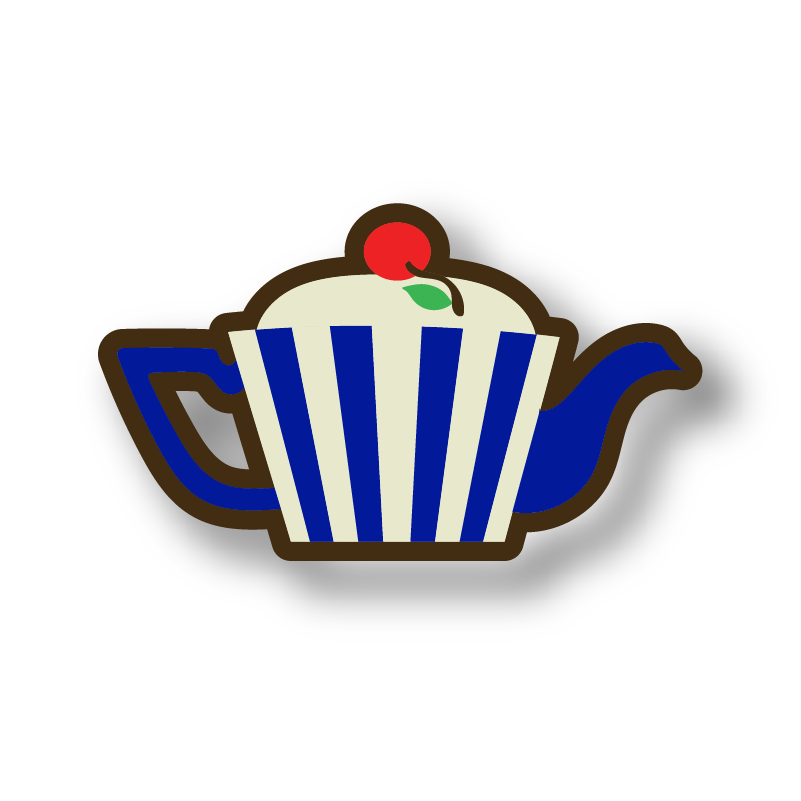 Striped Teapot Wall Art