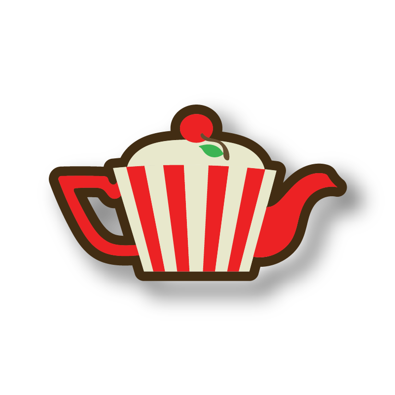Striped Teapot Wall Art