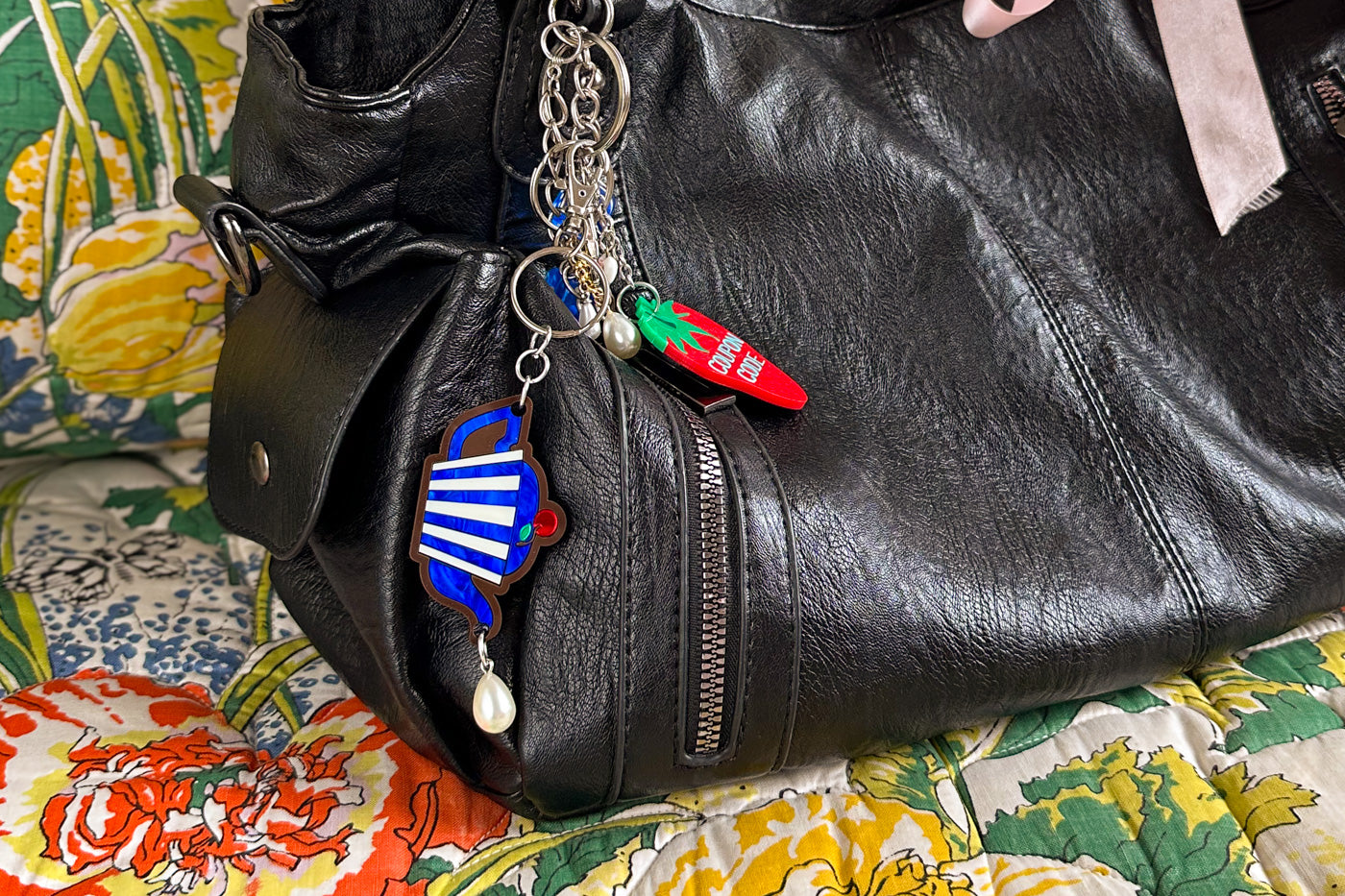 Teapot Pearl Bag Charm