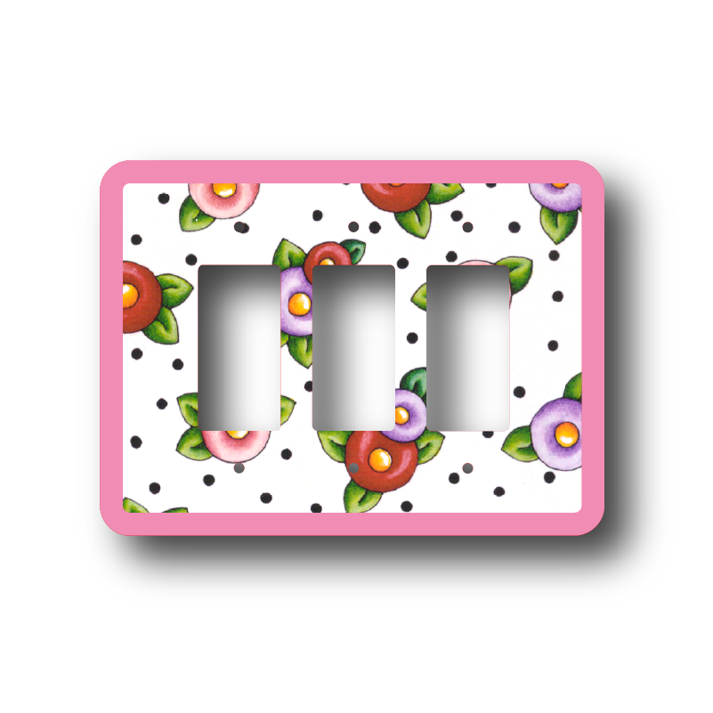 Flower Print Light Switch Cover