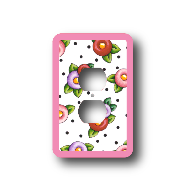 Flower Print Outlet Cover