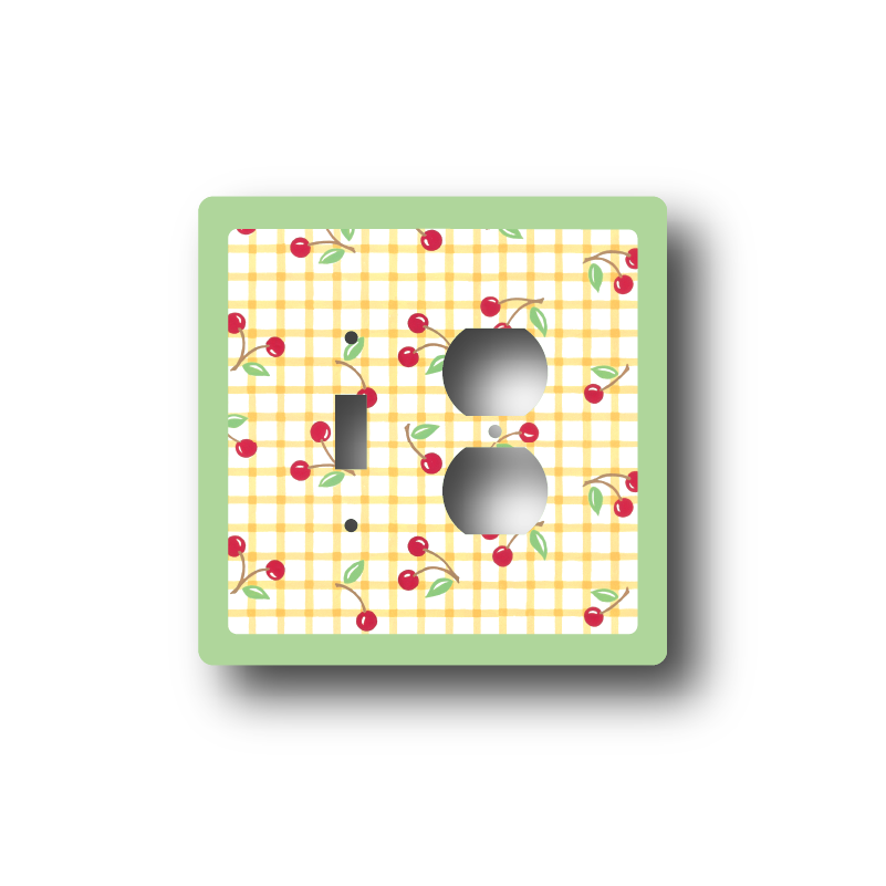 Cherry Print Outlet Cover