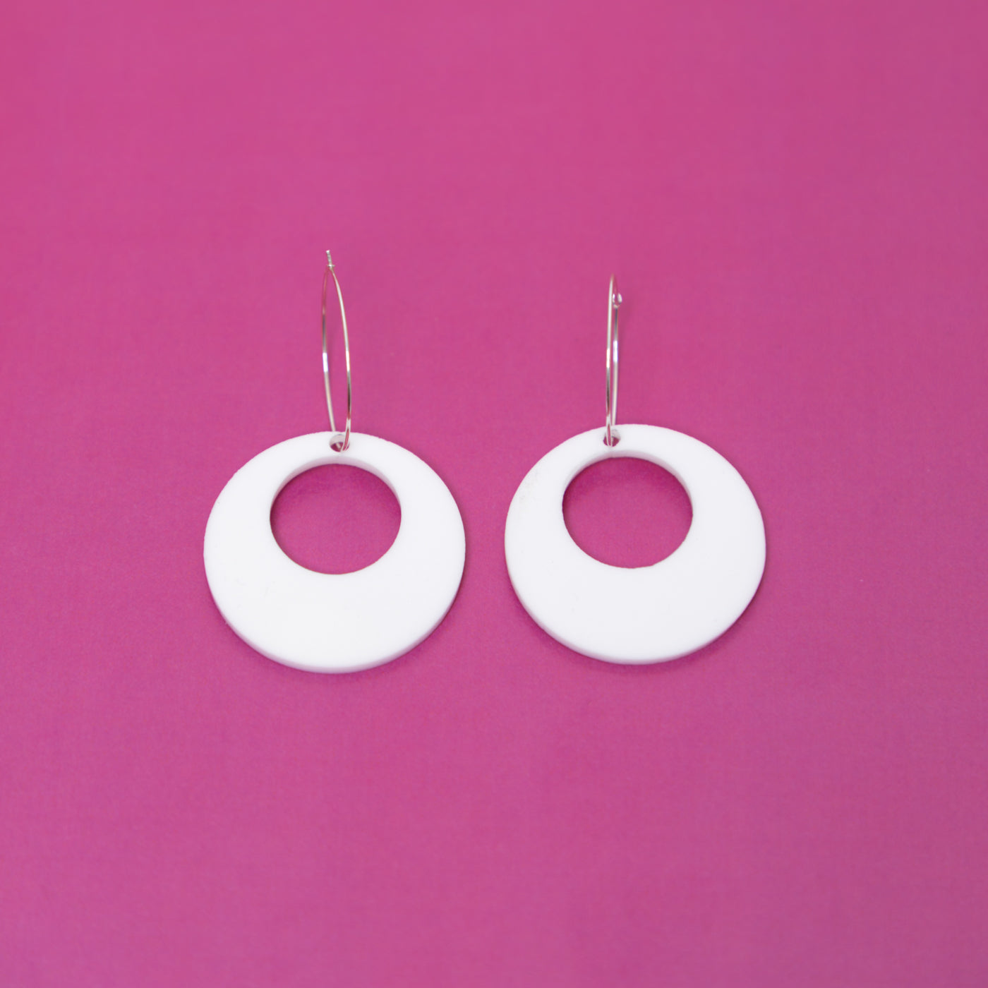 White store mod earrings