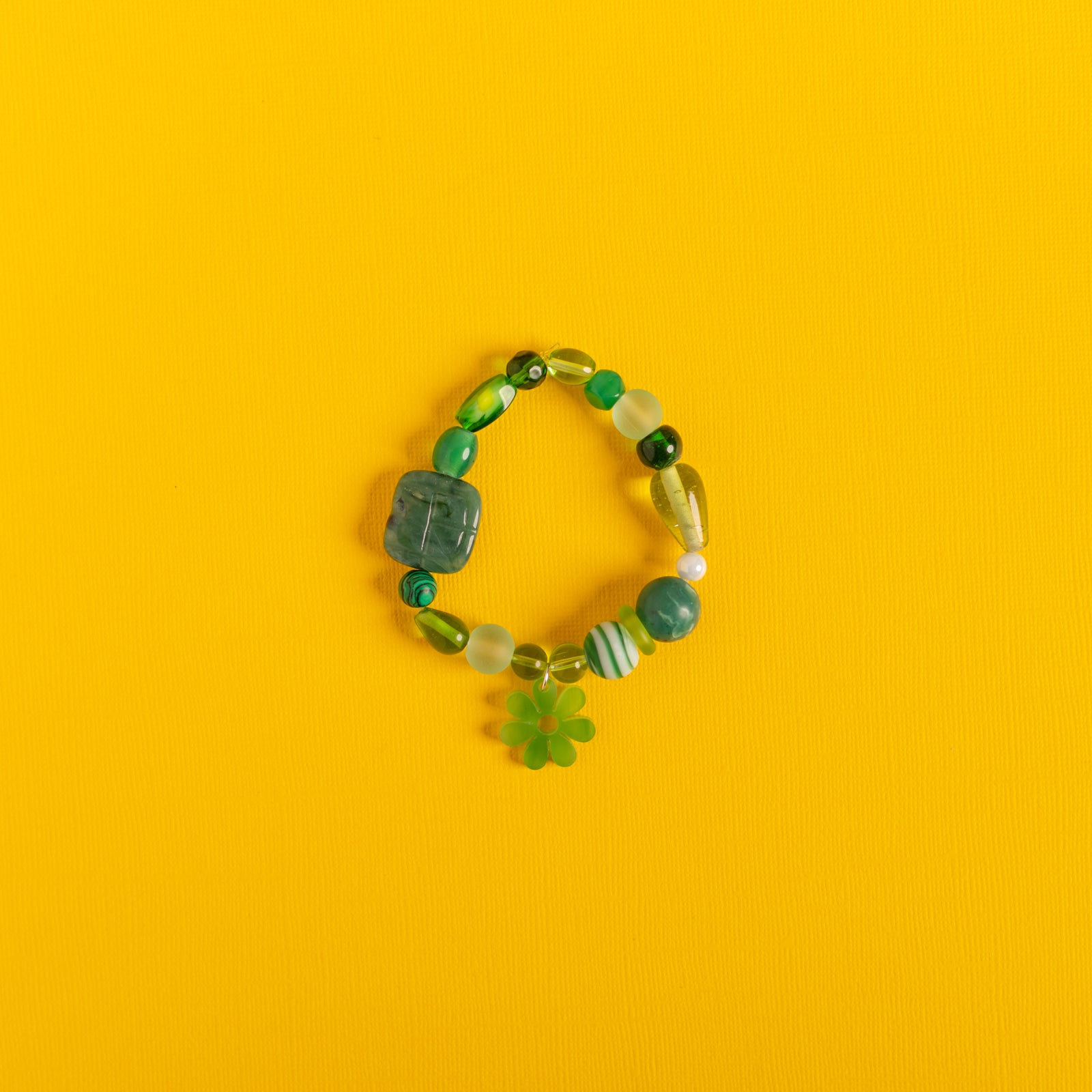 Beaded Daisy Bracelets in Green