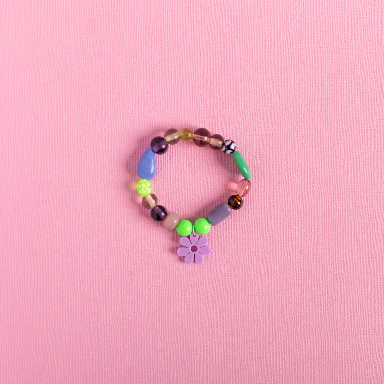 Beaded Daisy Bracelets in Lilac