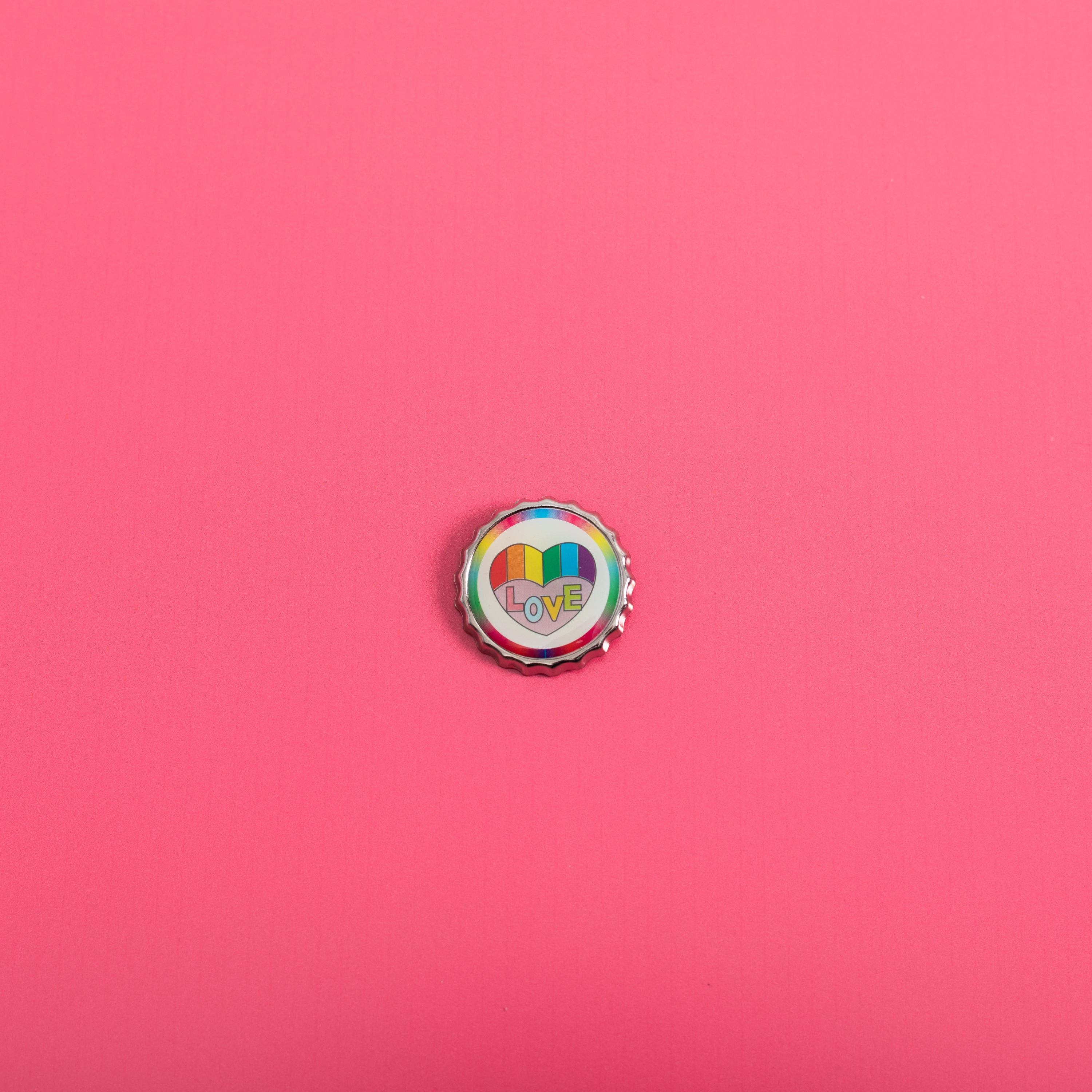 Rainbow Love Button Pin,FlairMindFlowers