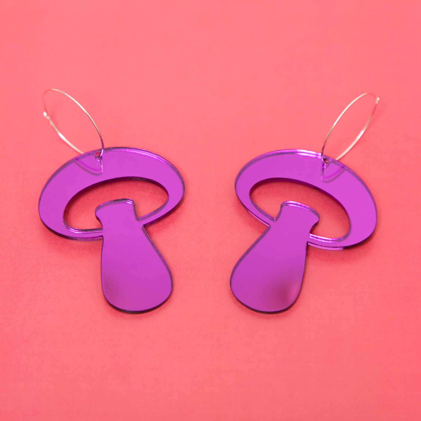 The Alice Mushroom Hoop Earrings,EarringMindFlowers