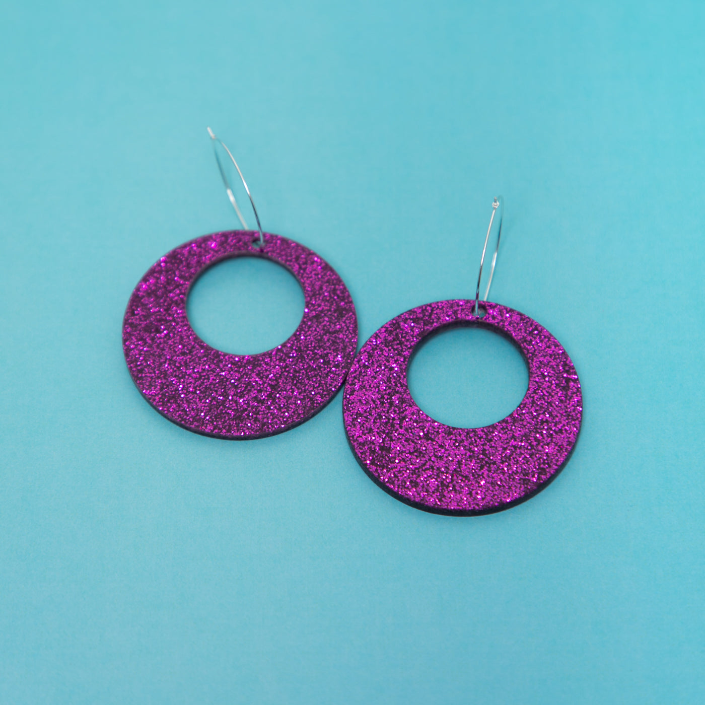 Atomic Pink Big Button Drop Earrings | Atomic Jane Clothing