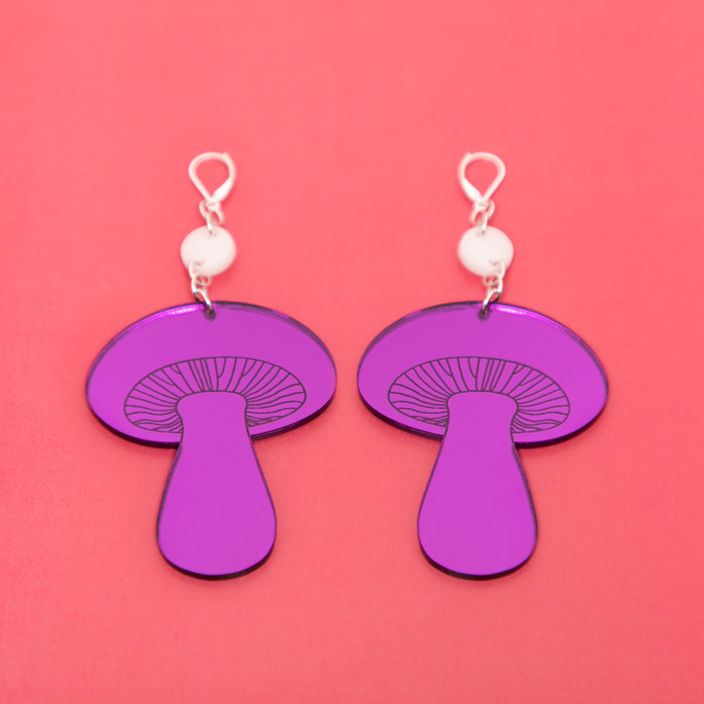 The Gilly Mushroom Dot & Chain Earrings,EarringMindFlowers