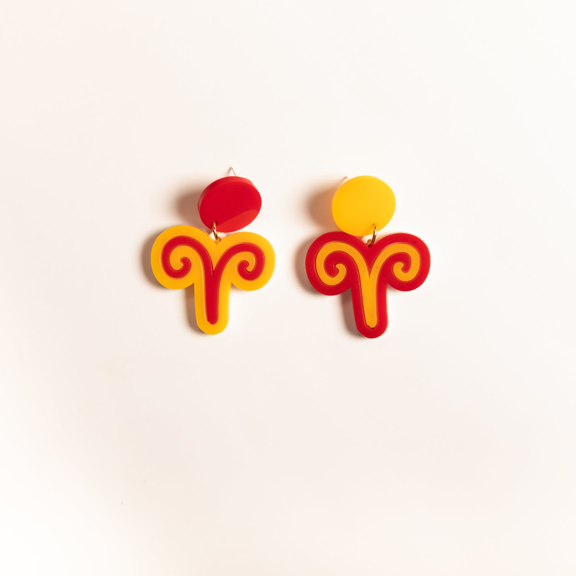 The Aries Sign Hanging Stud Earrings,EarringMindFlowers