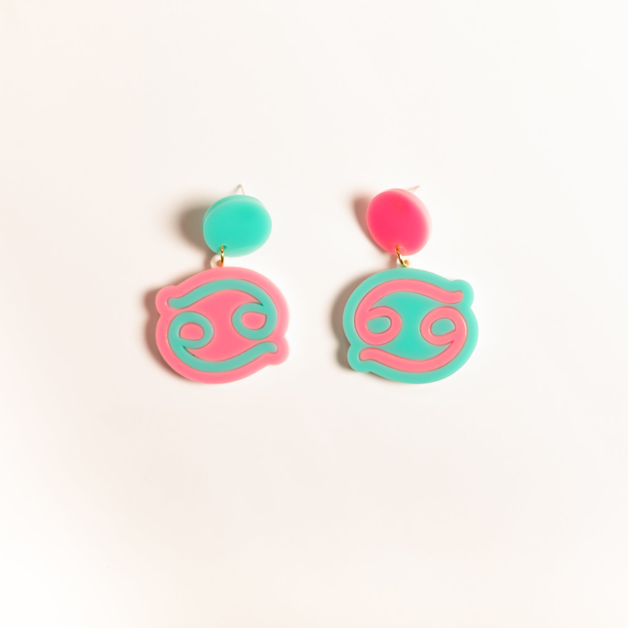 The Cancer Sign Hanging Stud Earrings,EarringMindFlowers
