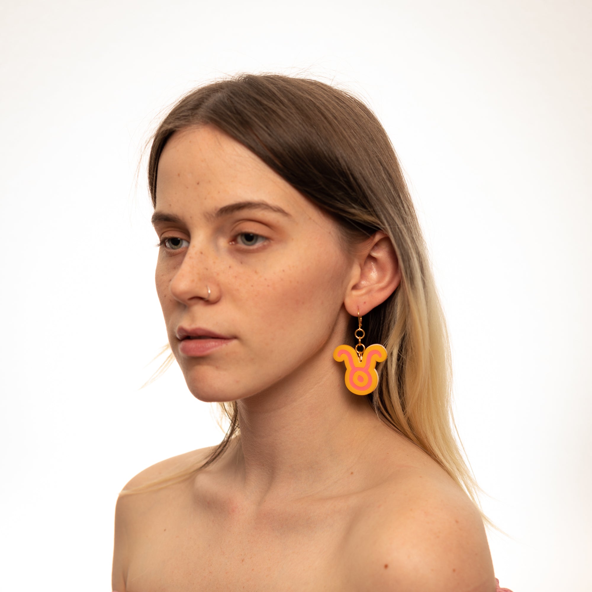 The Taurus Sign Dangle Earrings,EarringMindFlowers