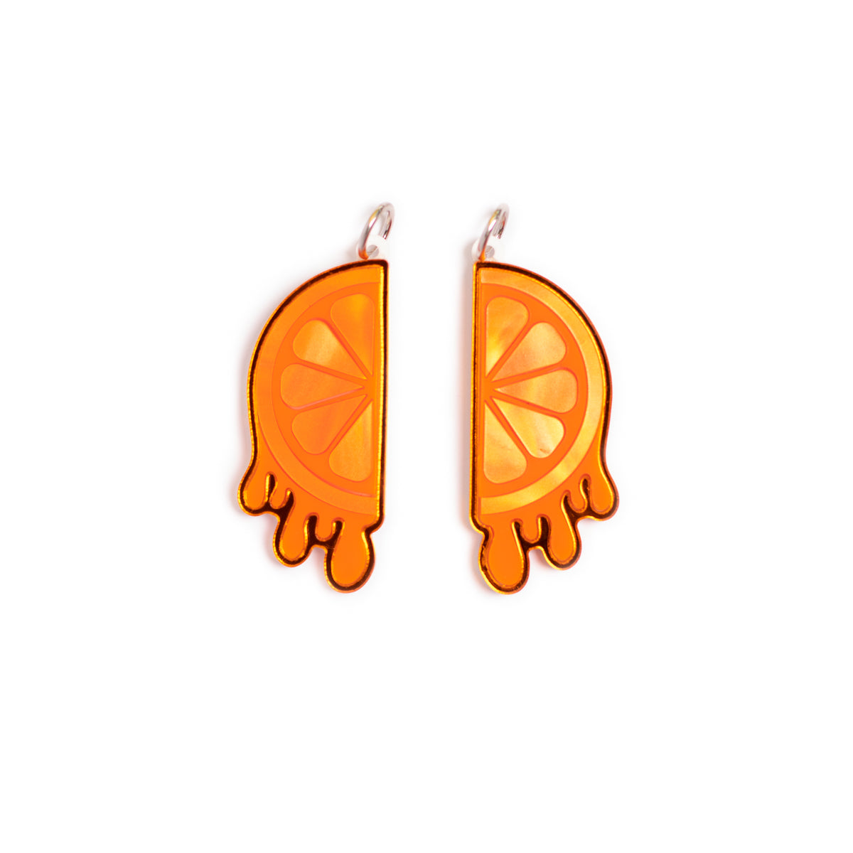 Coach orange shop slice earrings