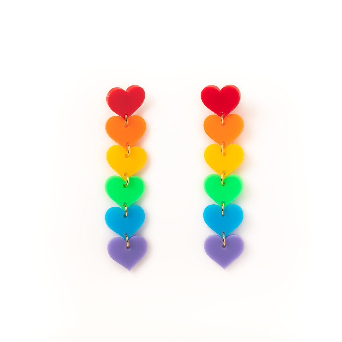 Rainbow Love Stud Earrings