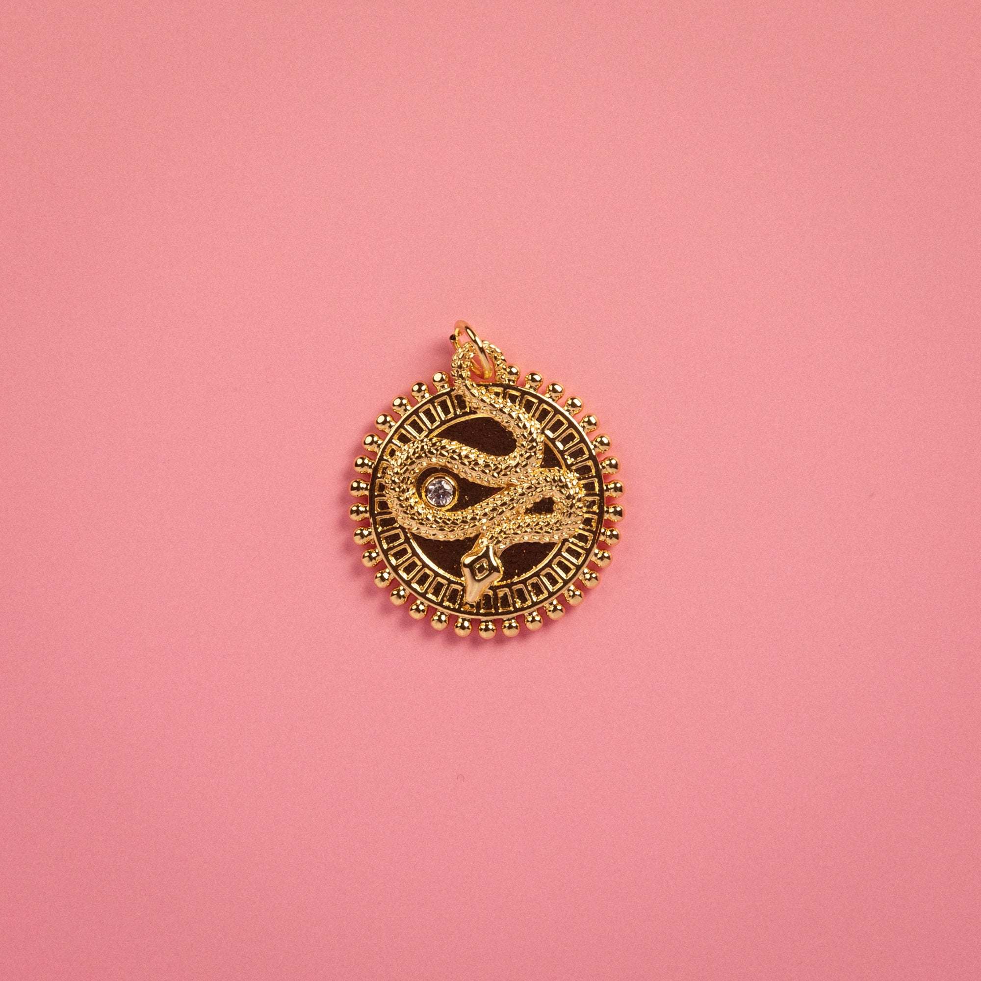 Golden Snake Pendant Charm
