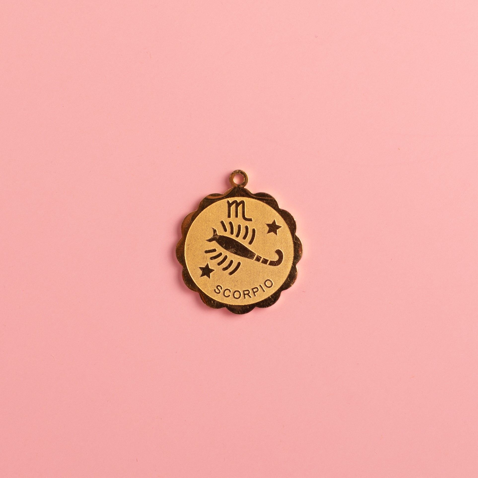 Golden Zodiac Medallion Charm