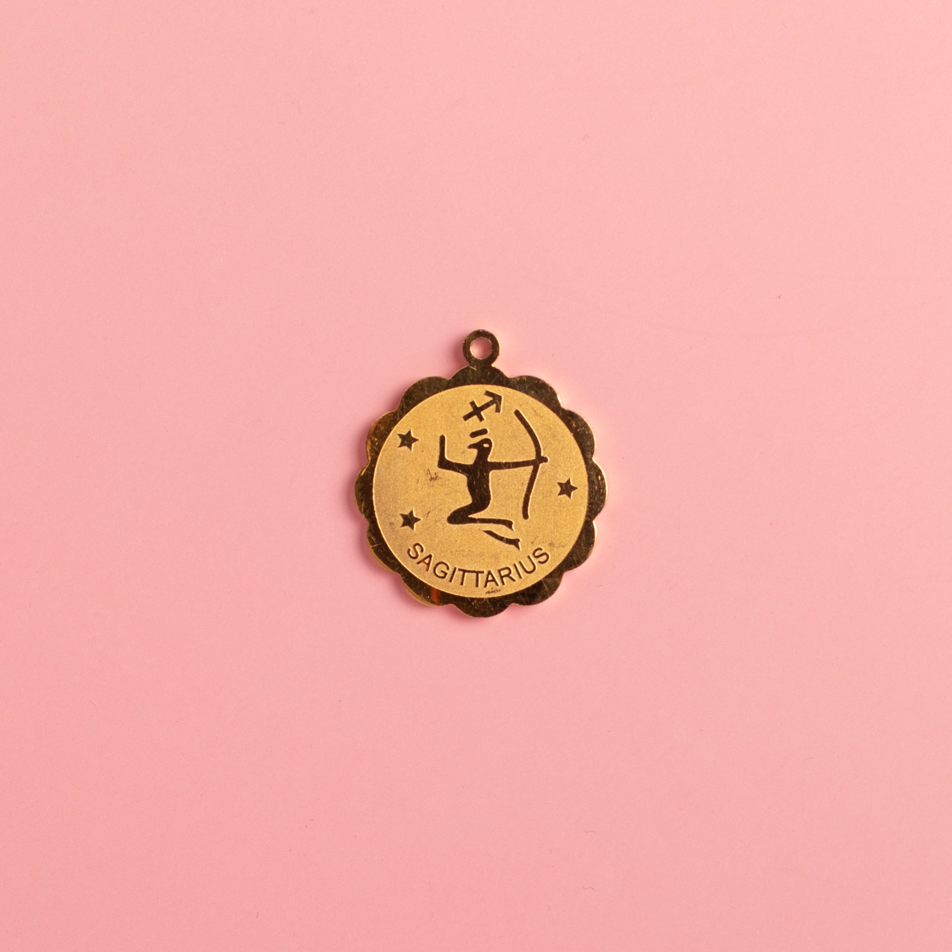Golden Zodiac Medallion Charm